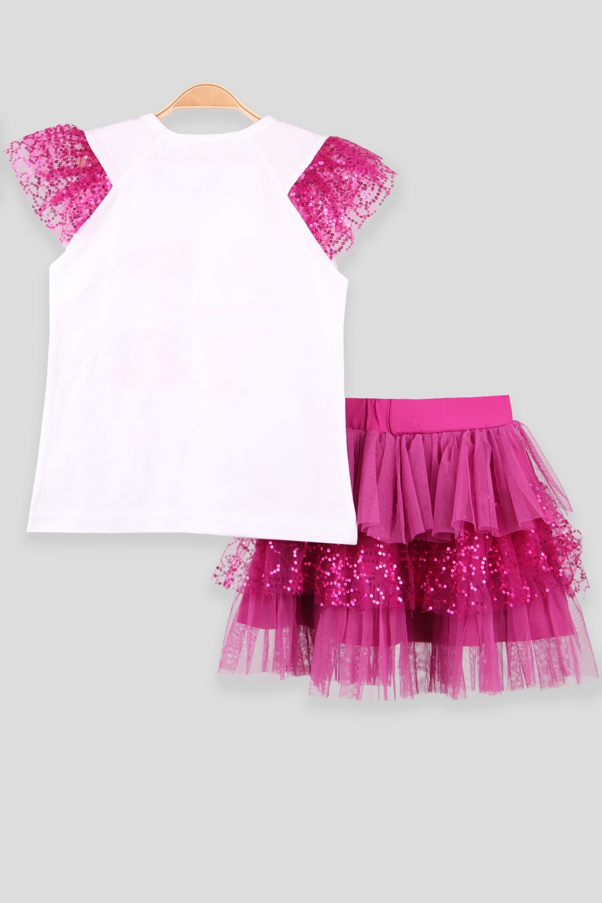 Breeze Kız Çocuk Etek Takım Baskılı Fuşya (5-10 Yaş)