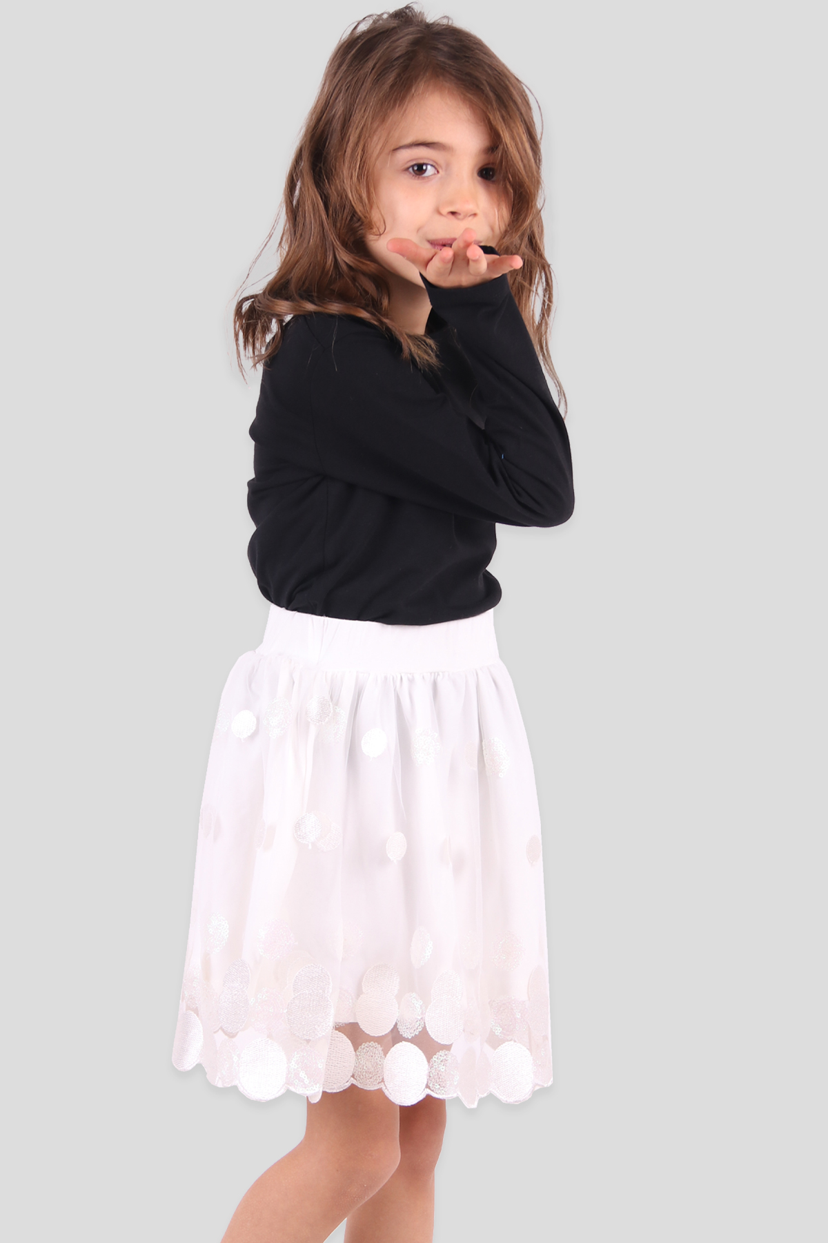 Breeze Kız Çocuk Etek Tüllü Beyaz (6-12 Yaş)
