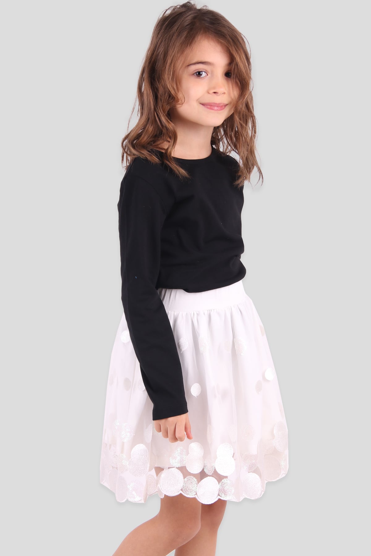 Breeze Kız Çocuk Etek Tüllü Beyaz (6-12 Yaş)