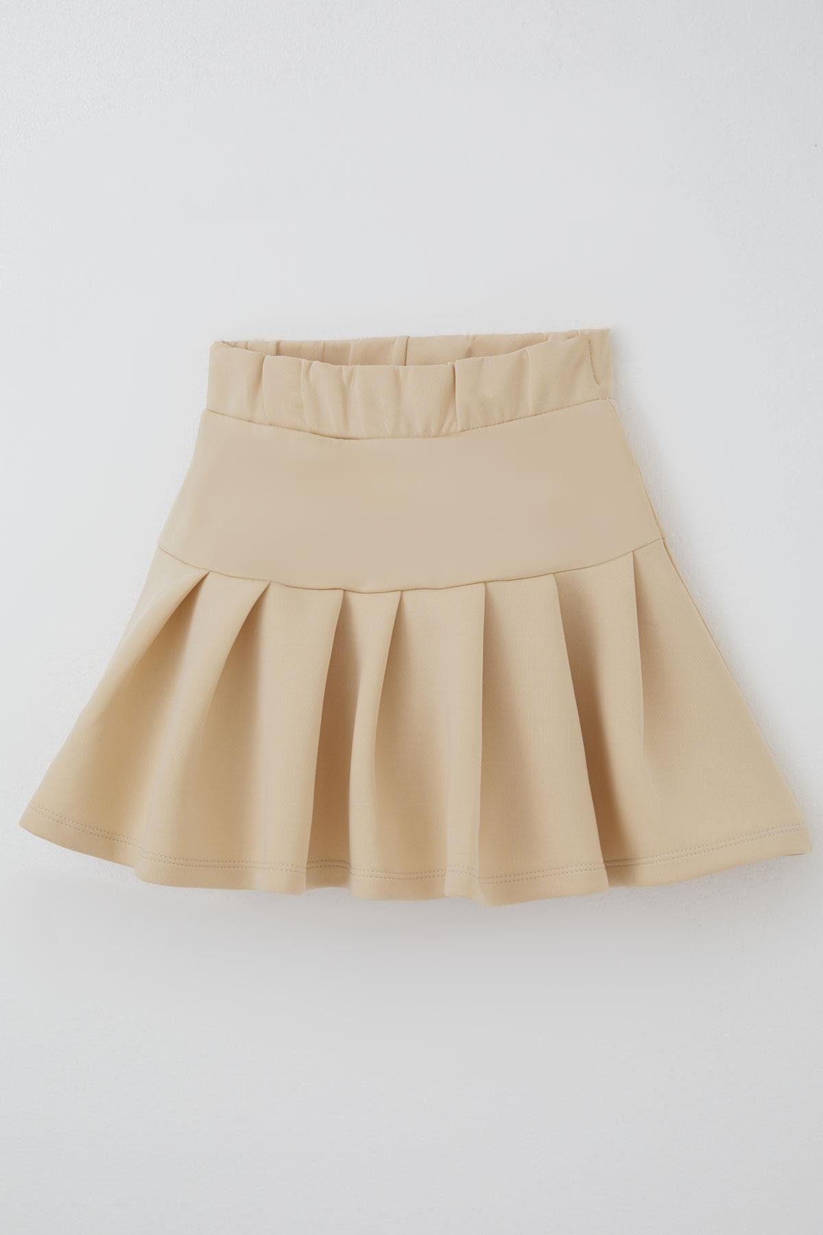 Breeze Kız Çocuk Etekli Takım Taş İşlemeli Fiyonk Aksesuarlı Siyah (6-12 Yaş)