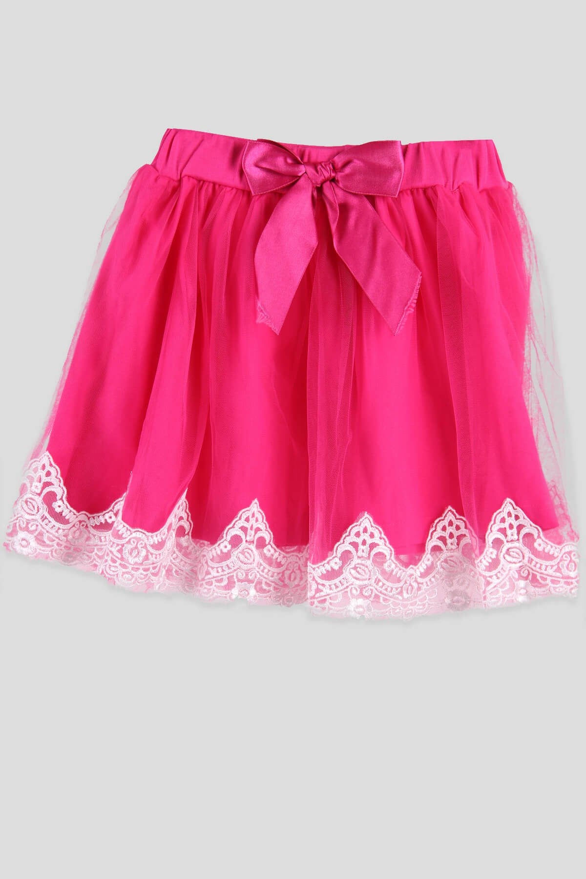 Breeze Kız Çocuk Güpürlü Etek Fuşya (5-10 Yaş)