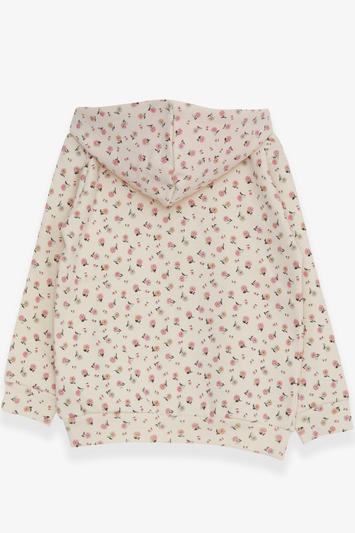 Breeze Kiz Çocuk Hirka Çiçek Desenli Ekru (1.5-5 Yaş)