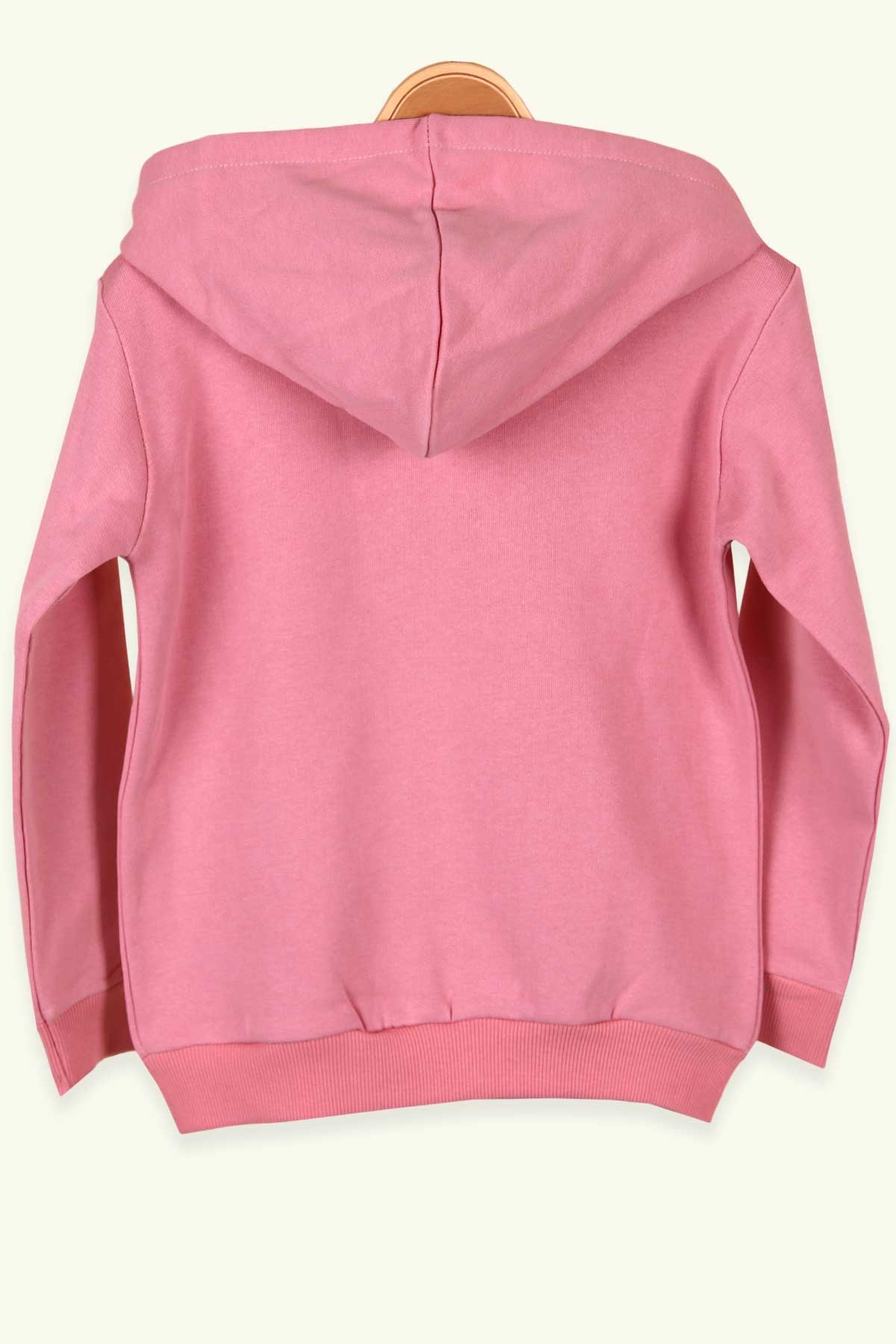 Breeze Kız Çocuk Hırka Kapüşonlu Pullu Pudra (5-9 Yaş)