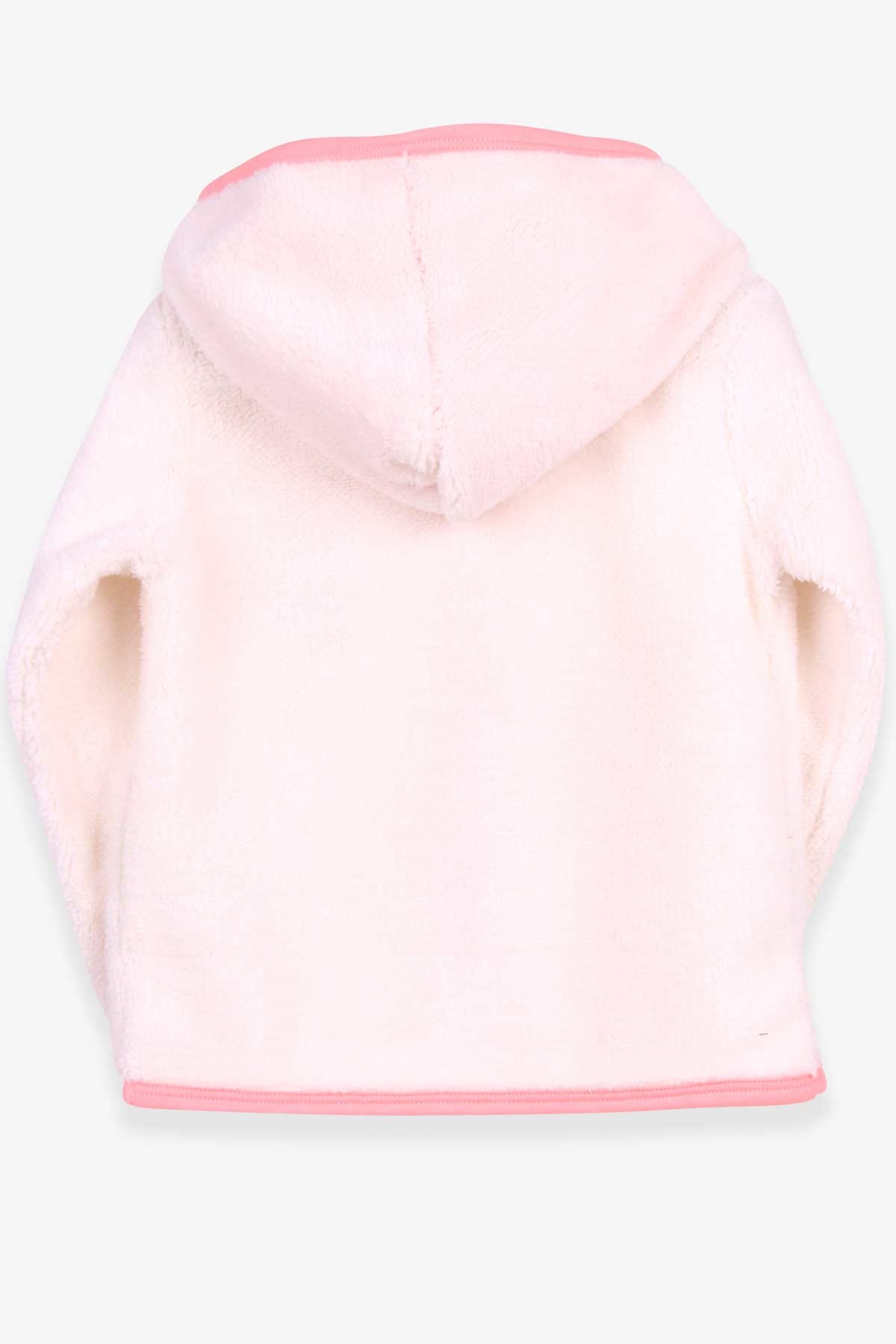 Breeze Kız Çocuk Hırka Peluş Kedi Nakışlı Ekru (1-4 Yaş)