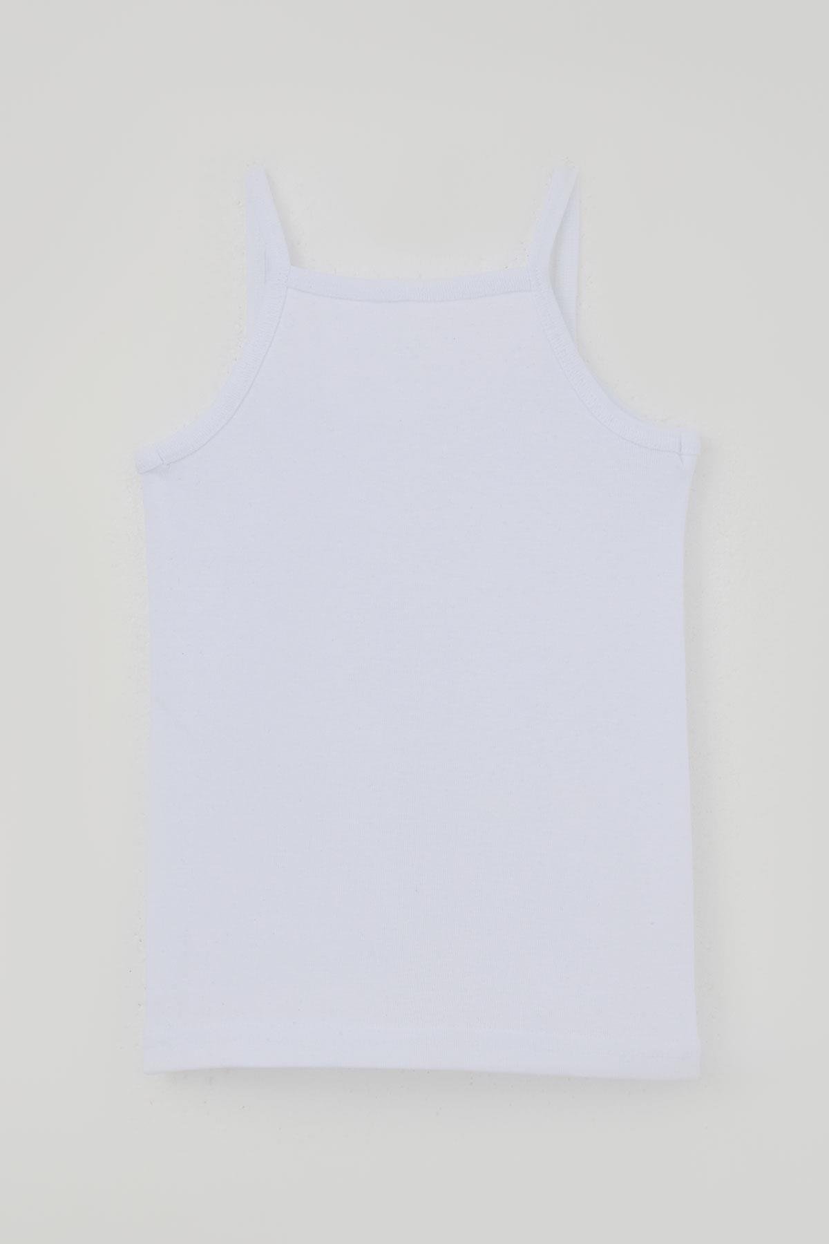 Breeze Kız Çocuk İnce Askı Atlet Beyaz (5-13 Yaş)