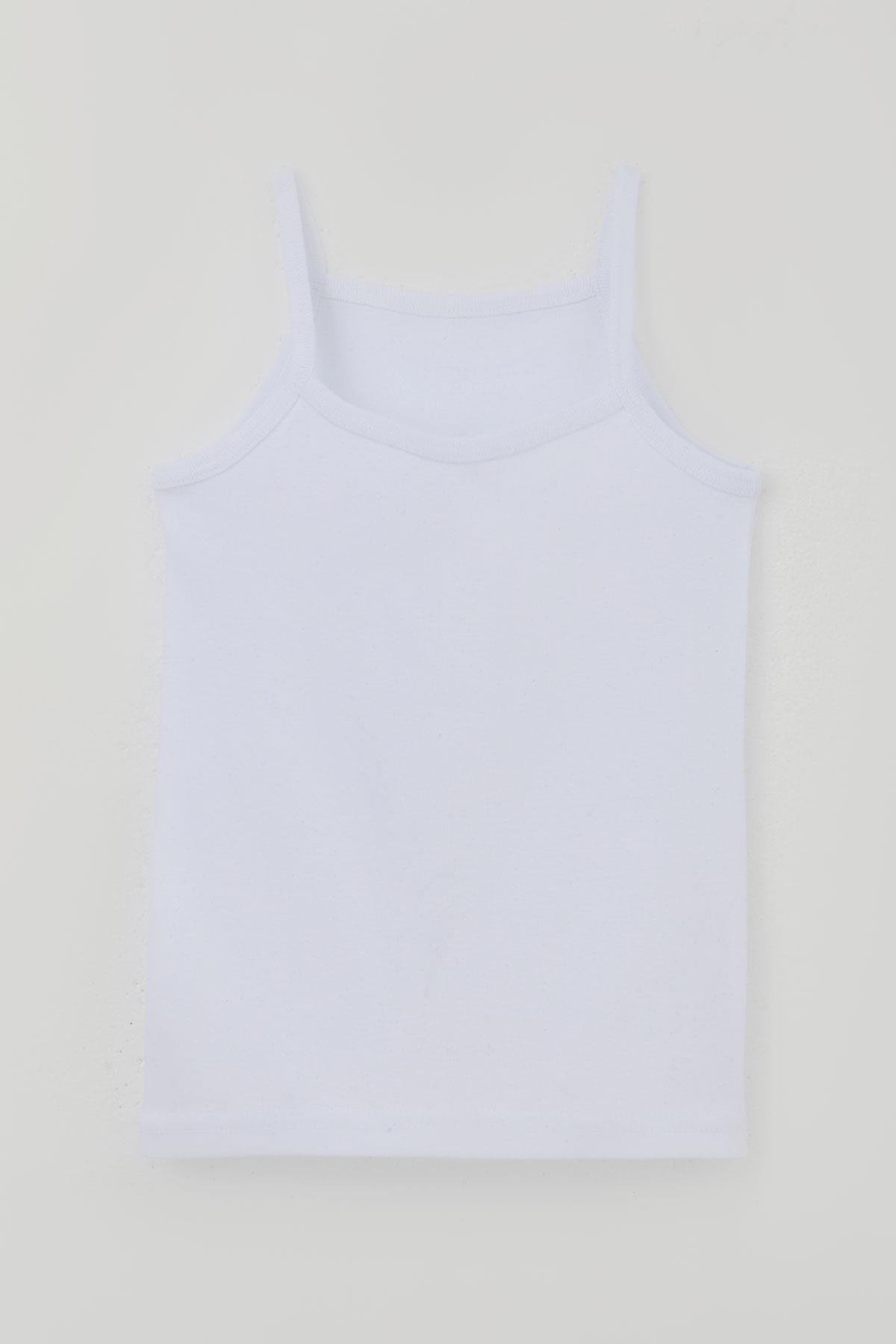 Breeze Kız Çocuk İnce Askı Atlet Beyaz (5-13 Yaş)