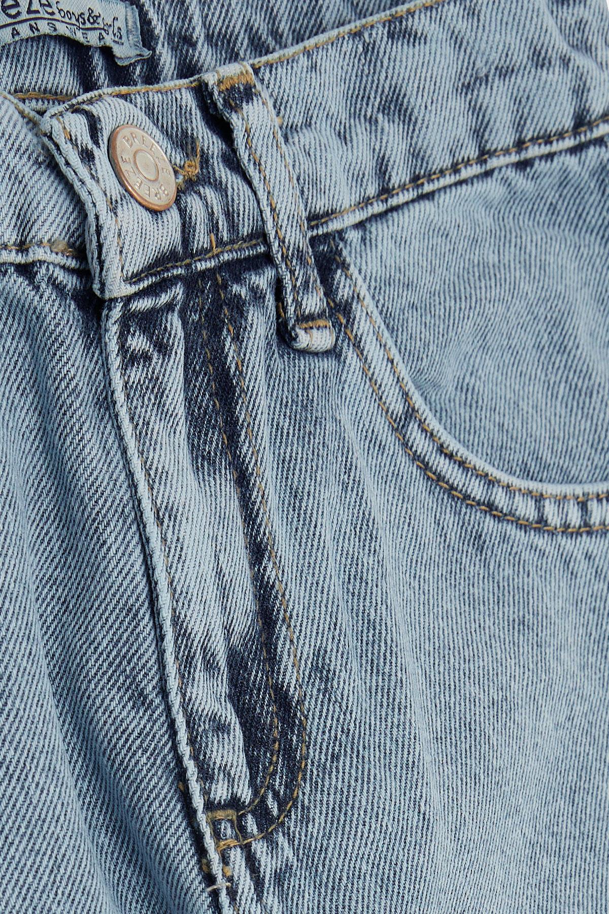 Breeze Kız Çocuk Jean Pantolon Cepli Fermuarlı Mavi (5-9 Yaş)