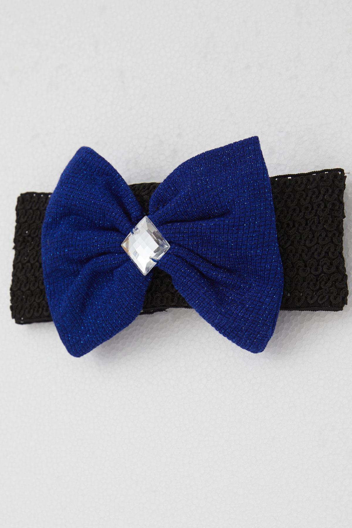 Breeze Kız Çocuk Kadife Bandana Mavi (175 mm-190 mm)