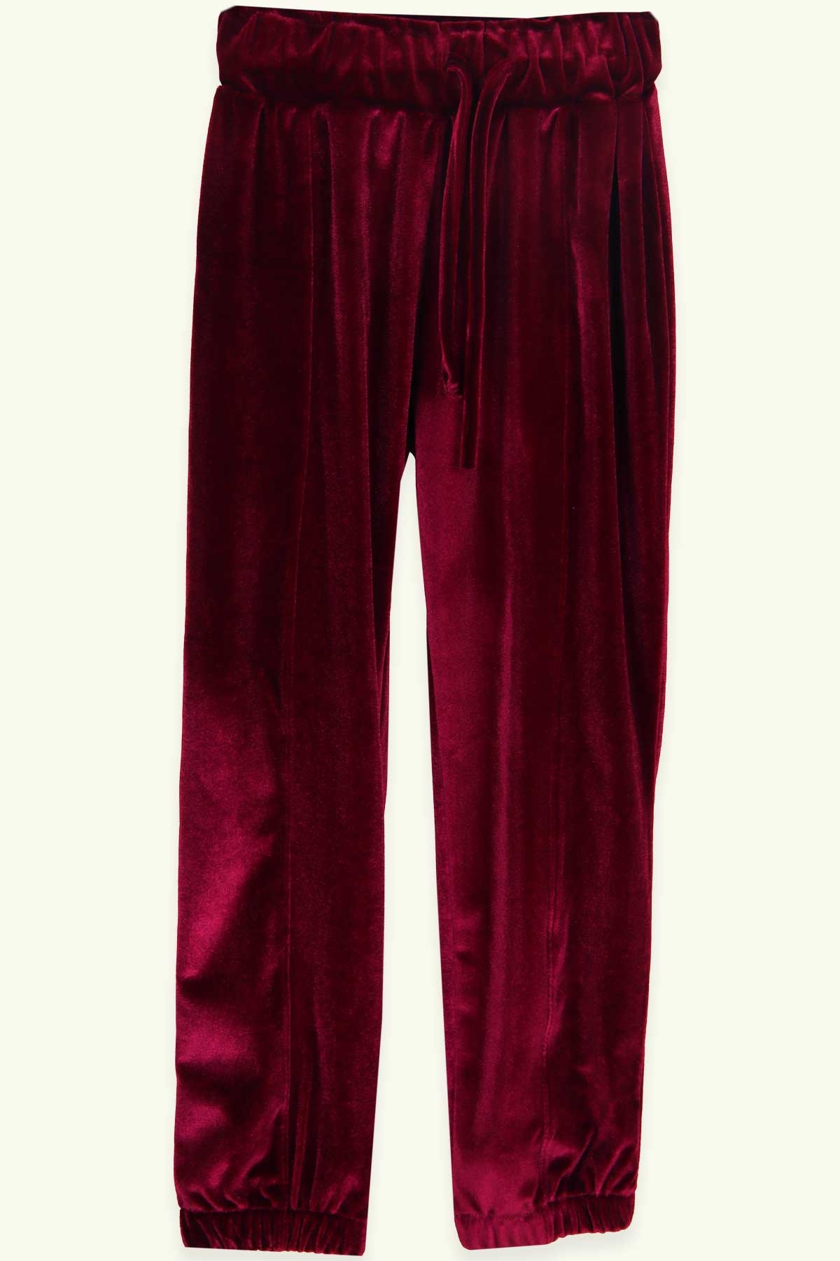 Breeze Kız Çocuk Kadife Eşofman Altı Basic Bordo (7-12 Yaş)