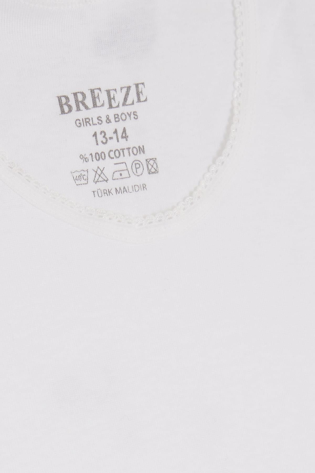 Breeze Kız Çocuk Kalın Askılı Atlet Beyaz (13-)