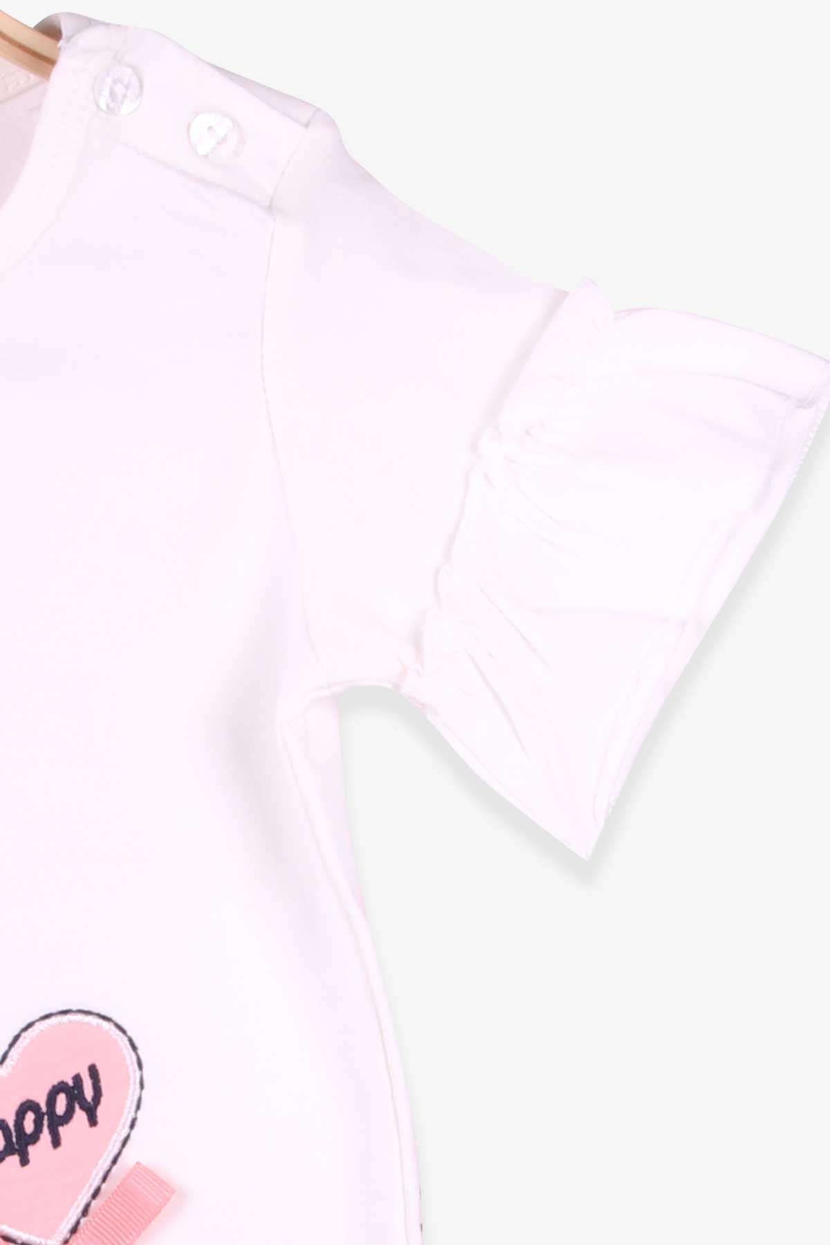Breeze Kız Çocuk Kapri Pantolonlu Takım Nakışlı Fiyonklu Ekru (1.5-5 Yaş)