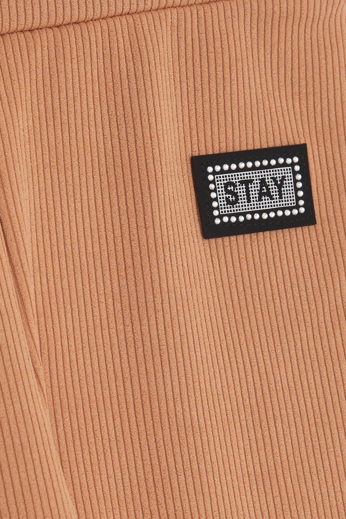 Breeze Kız Çocuk Kapri Tayt Armalı Taşlı Açık Kahverengi (9-14 Yaş)