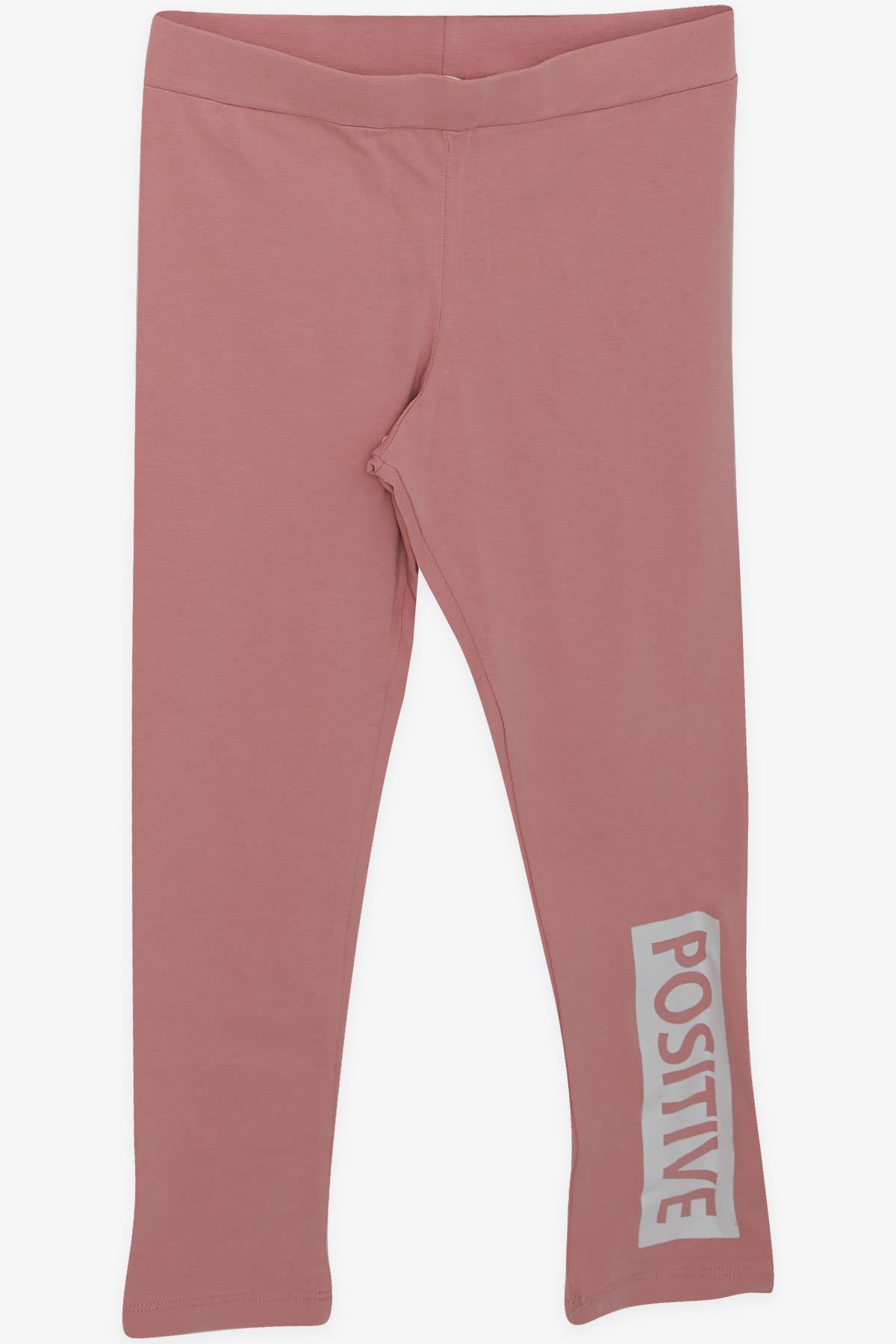 Breeze Kız Çocuk Kapri Taytlı Crop Takım Yazı Baskılı Ekru (9-14 Yaş)