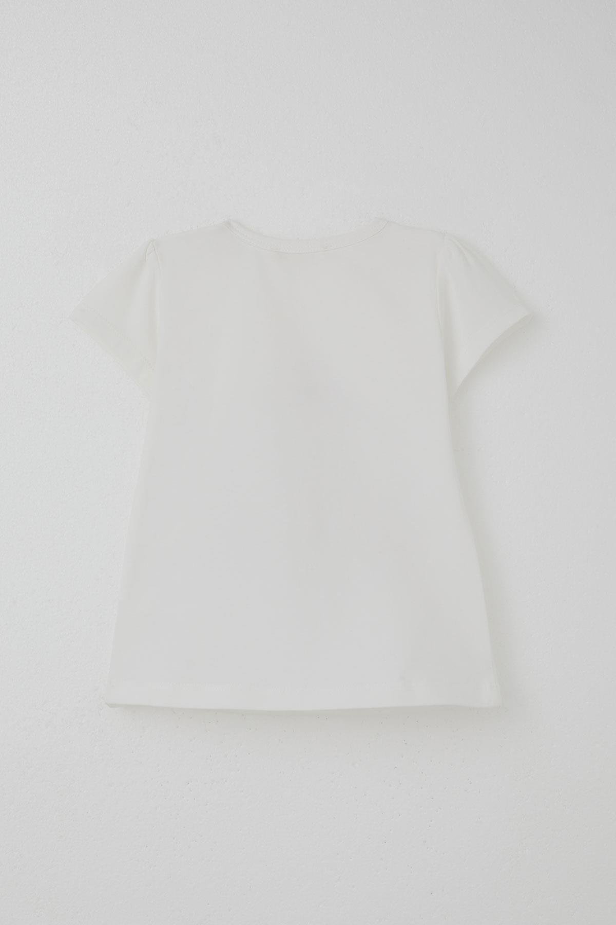 Breeze Kız Çocuk Kapri Taytlı Takım Anne Sevgisi Temalı Çiçek Baskılı Ekru (1.5-5 Yaş)