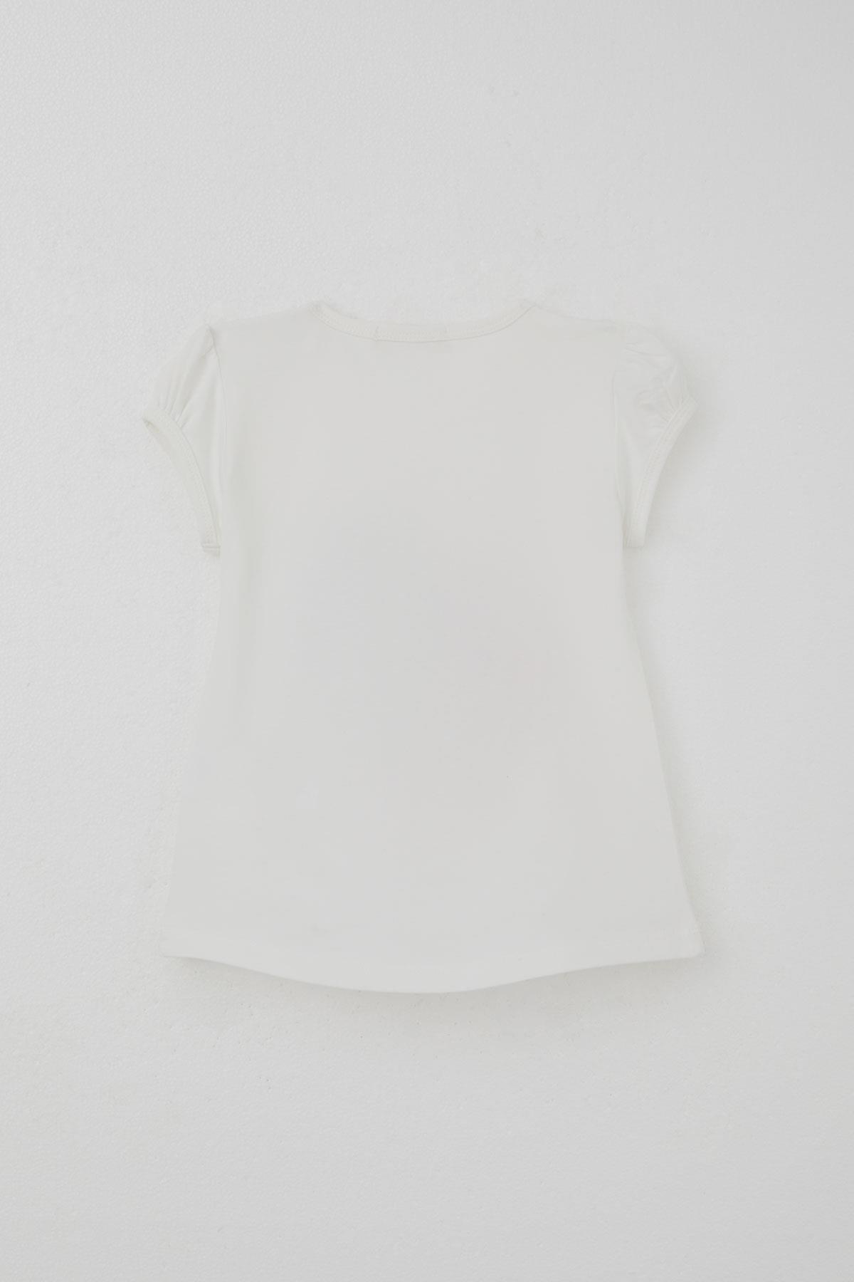 Breeze Kız Çocuk Kapri Taytlı Takım Çiçekli Kız Baskılı Ekru (1.5-5 Yaş)