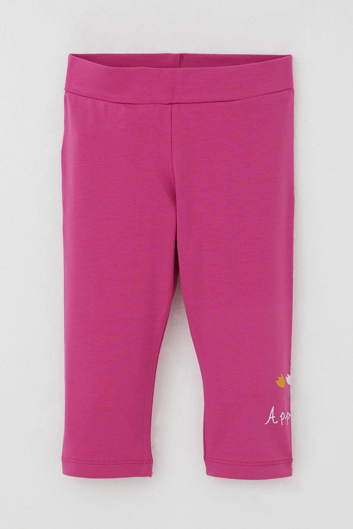 Breeze Kız Çocuk Kapri Taytlı Takım Çifti Kız Baskılı Açık Gri Melanj (1-4 Yaş)