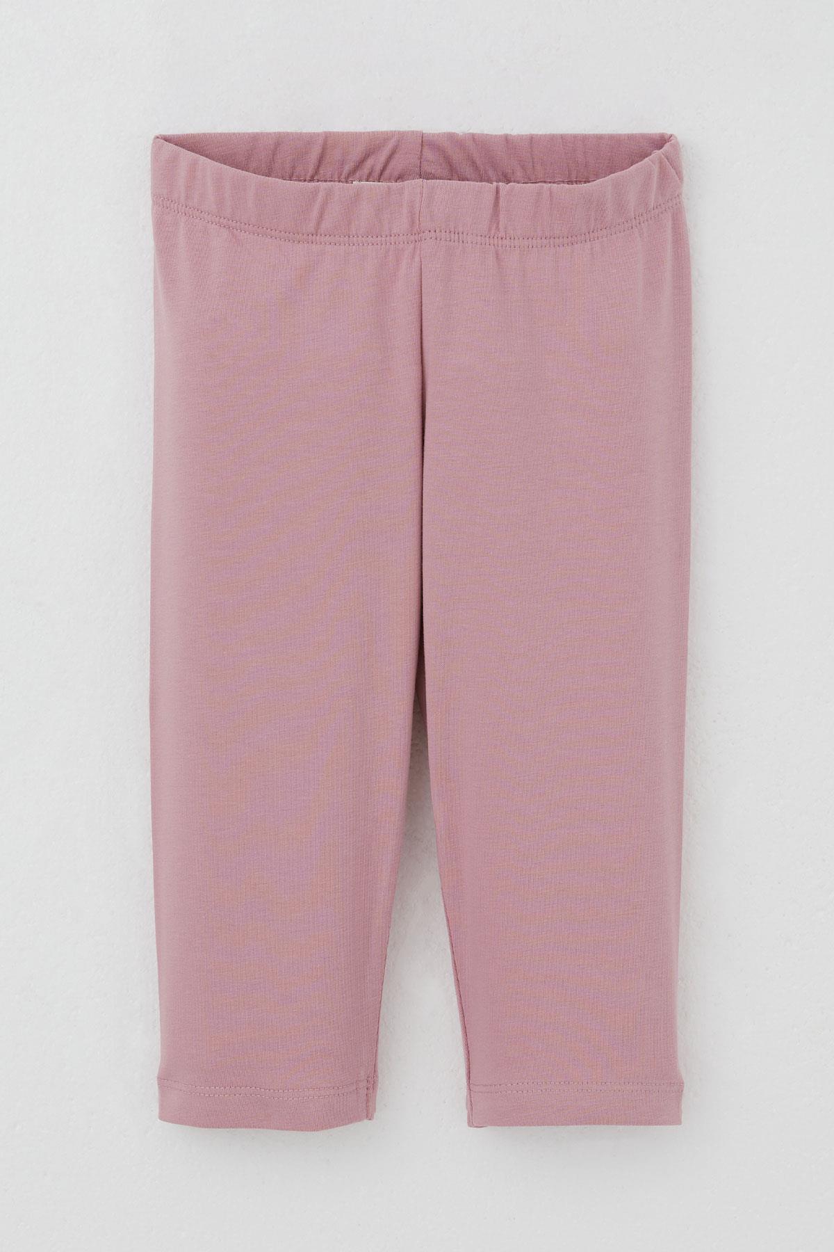 Breeze Kız Çocuk Kapri Taytlı Takım Çiçekli Kız Baskılı Pembe (1.5-5 Yaş)