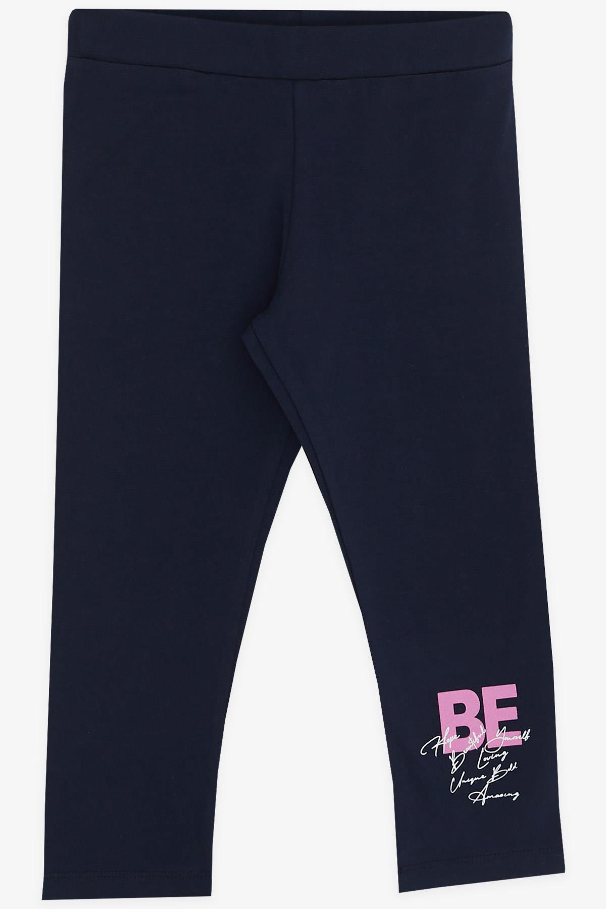 Breeze Kız Çocuk Kapri Taytlı Takım Crop Yazı Baskılı Neon Pembe (8-14 Yaş)
