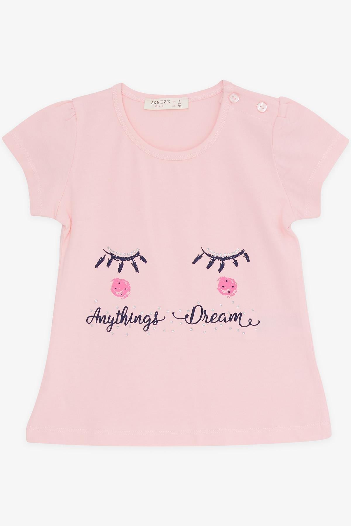 Breeze Kız Çocuk Kapri Taytlı Takım Rüya Temalı Pembe (1-4 Yaş)