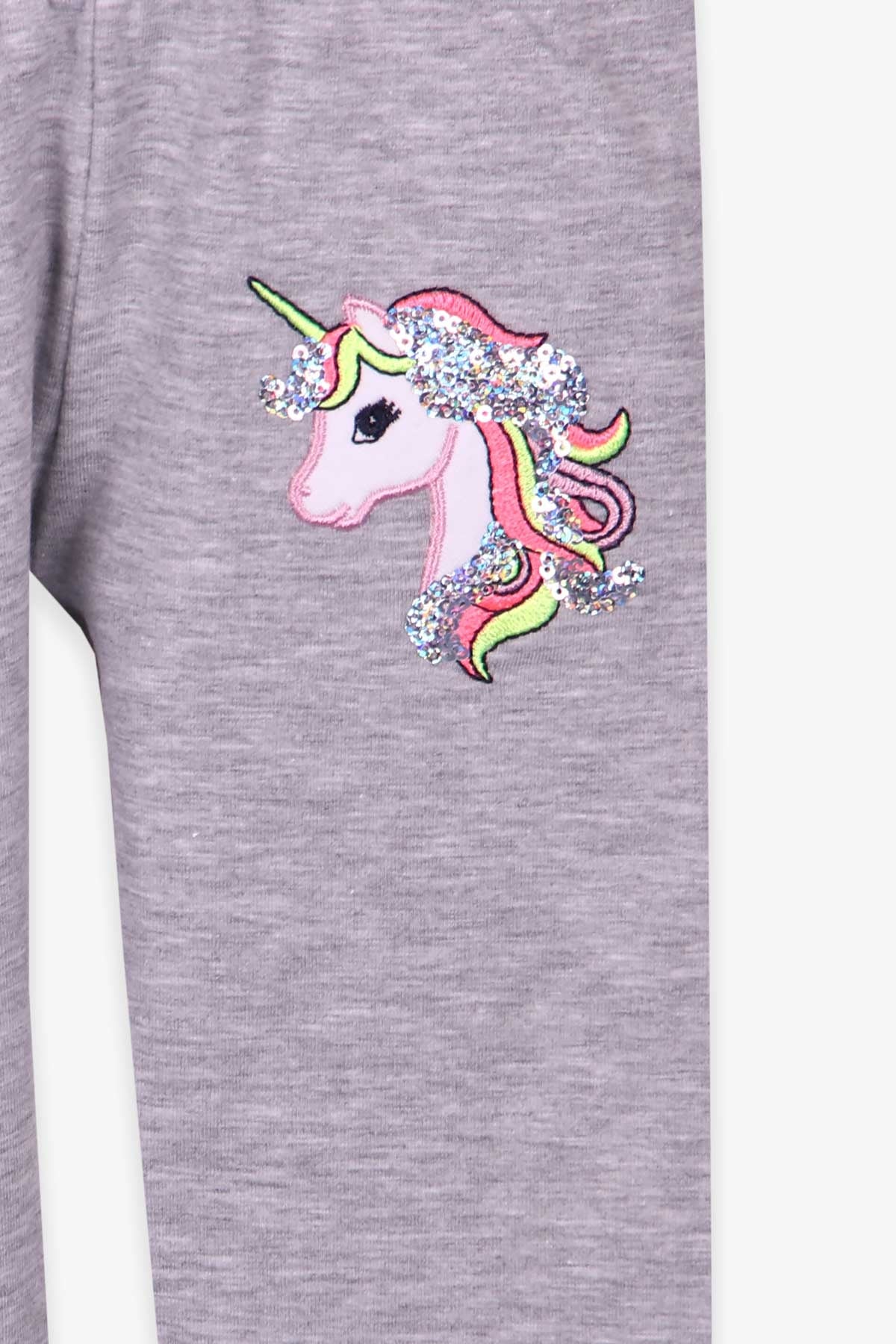 Breeze Kız Çocuk Kapri Taytlı Takım Unicorn Pudra (2-5 Yaş)