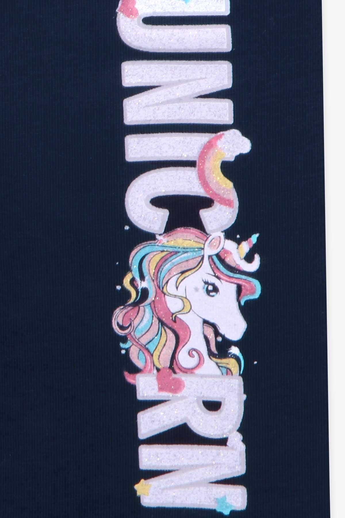 Breeze Kız Çocuk Kapri Taytlı Takım Unicorn Somon (2-6 Yaş)
