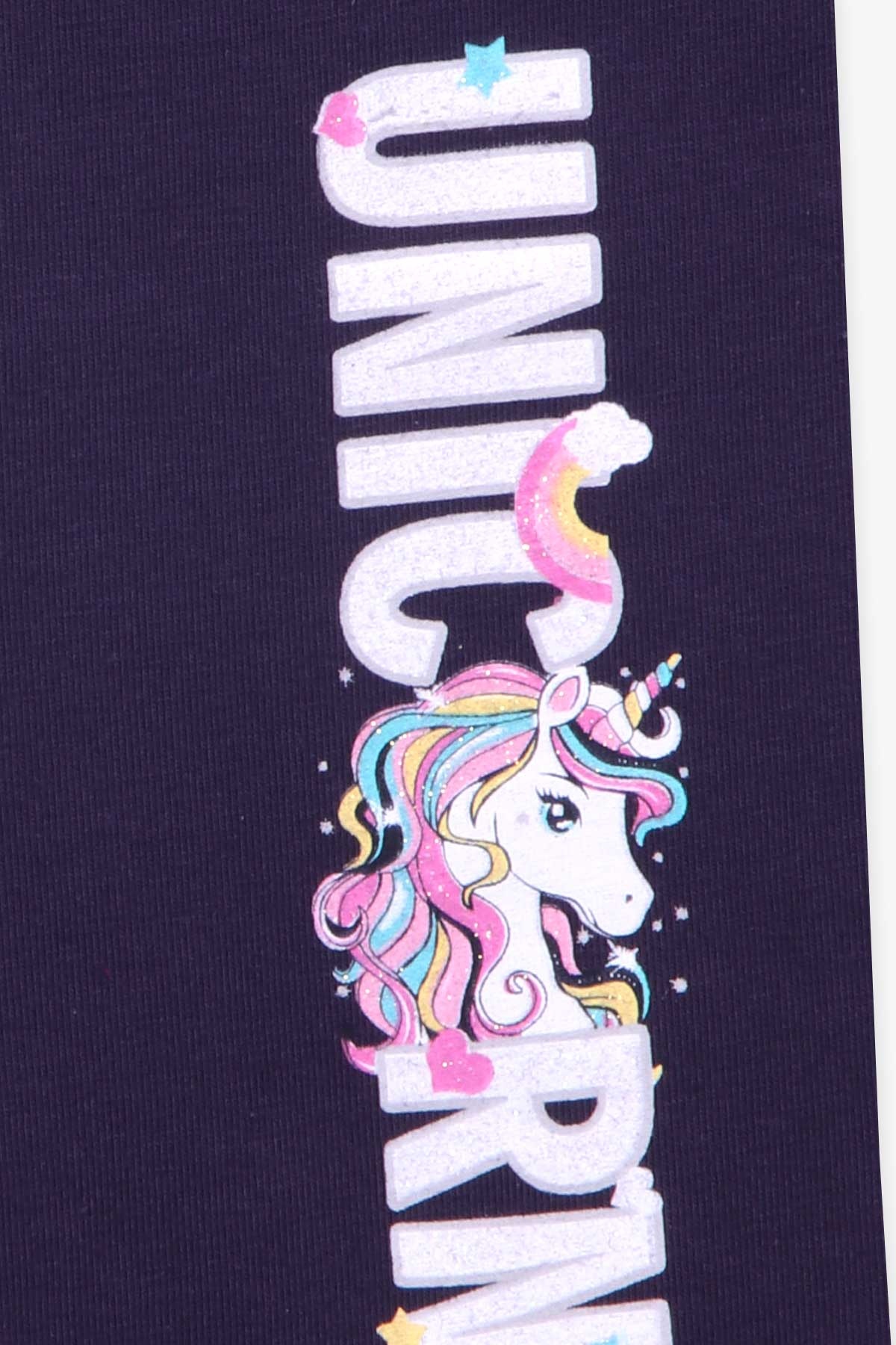 Breeze Kız Çocuk Kapri Taytlı Takım Unicorn Eflatun (2-6 Yaş)