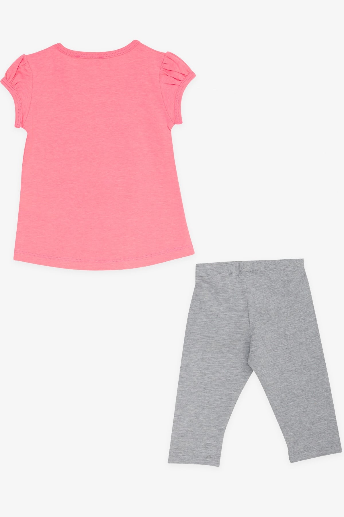 Breeze Kız Çocuk Kapri Taytlı Takım Unicorn Neon Pembe (2-6 Yaş)