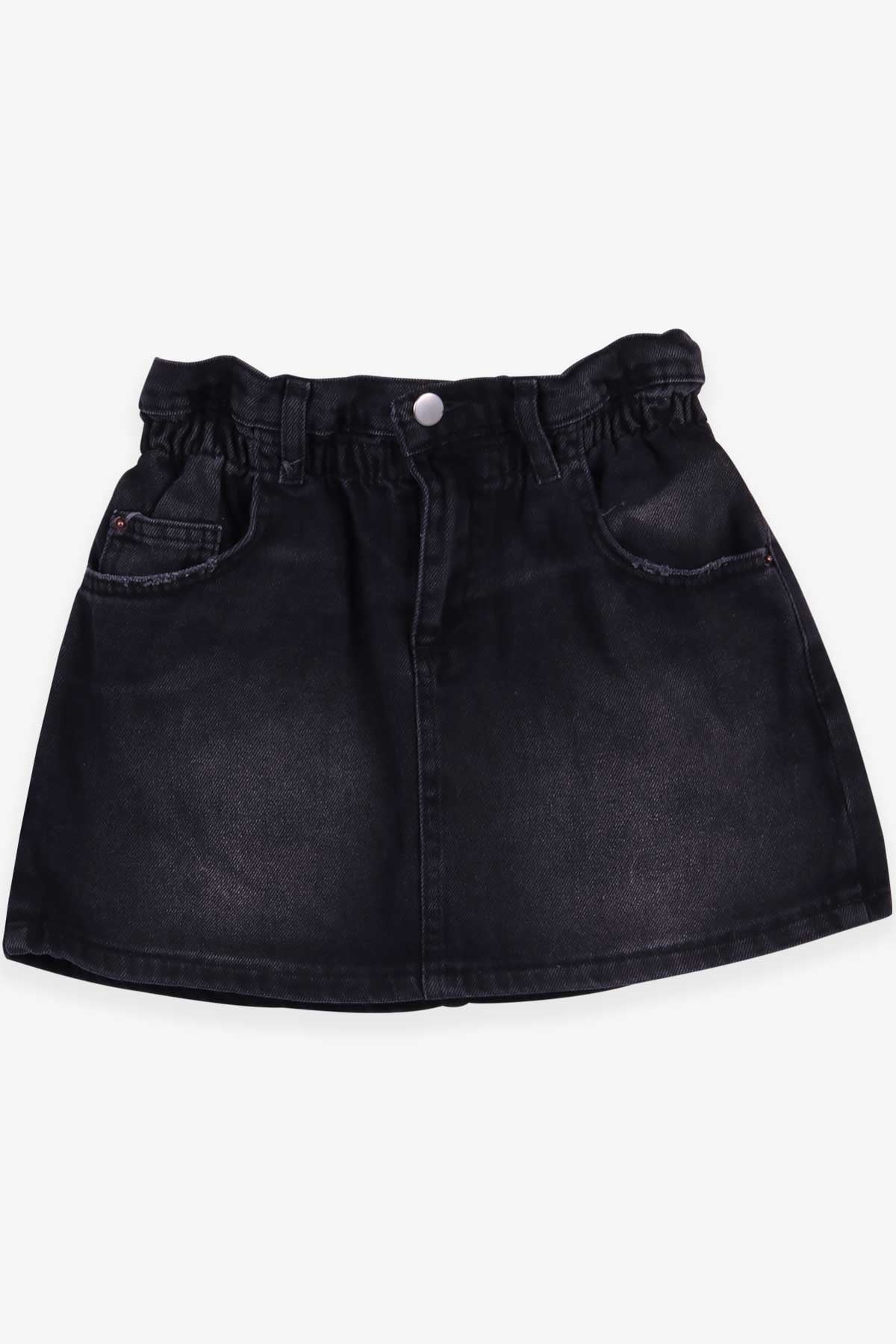 Breeze Kız Çocuk Kot Etek Beli Lastikli Siyah (10-14 Yaş)