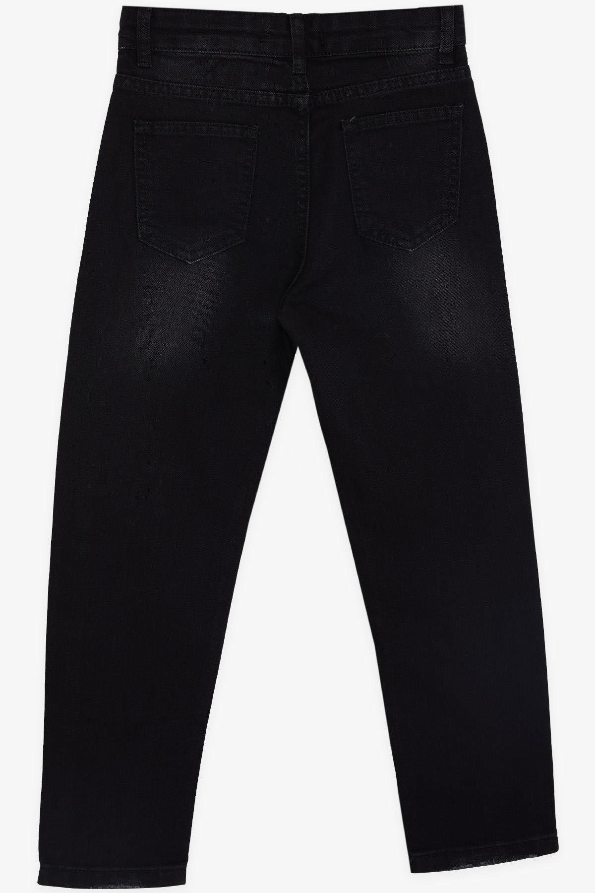 Breeze Kız Çocuk Kot Pantalon Cepli Siyah (10-14 Yaş)