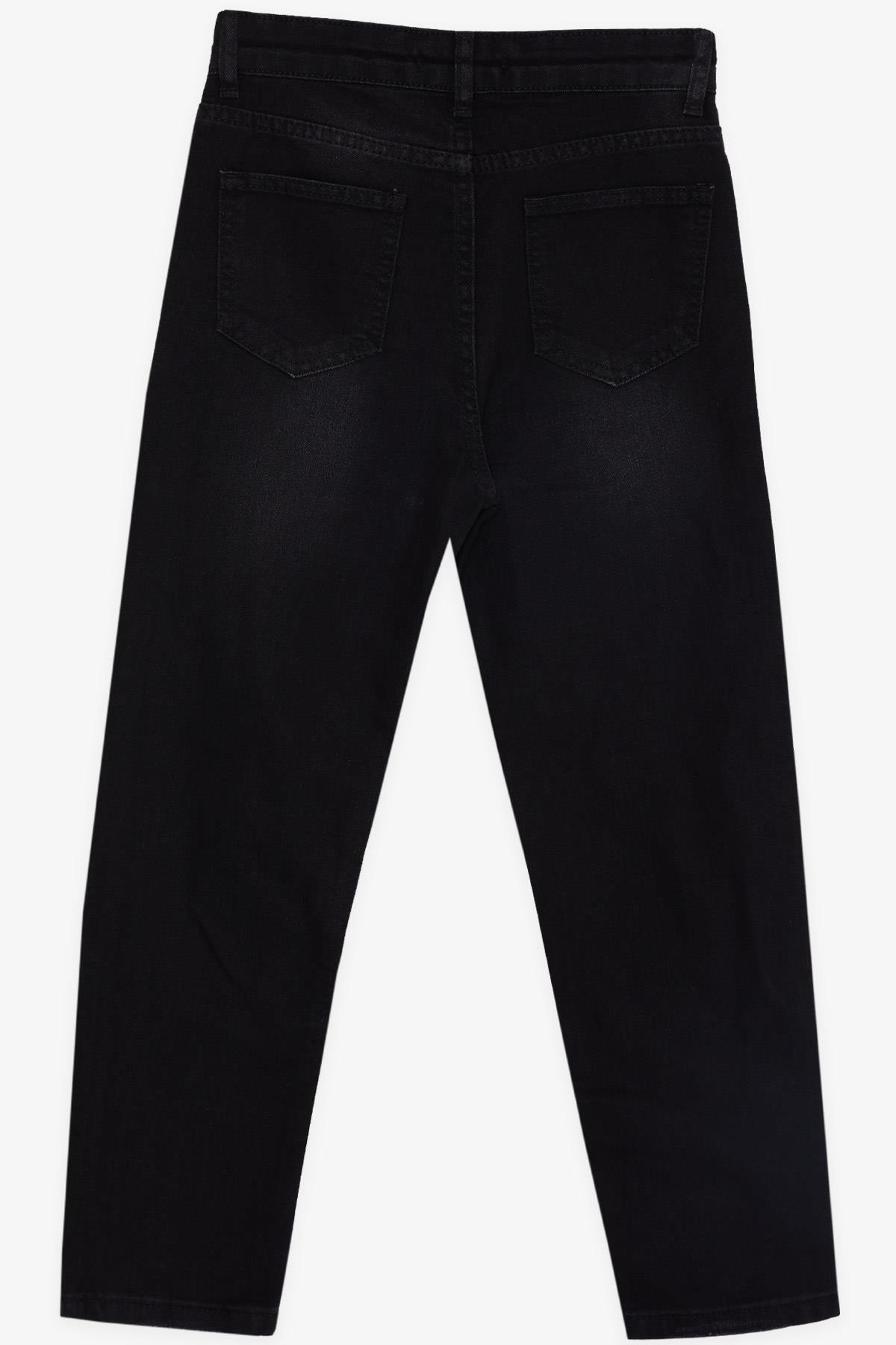 Breeze Kız Çocuk Kot Pantalon Cepli Siyah (5-9 Yaş)