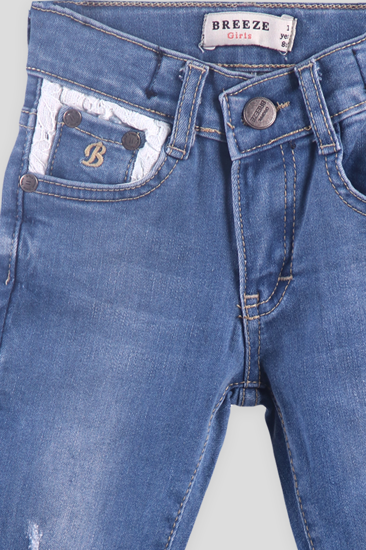 Breeze Kız Çocuk Kot Pantolon  Mavi (1.5-5 Yaş)