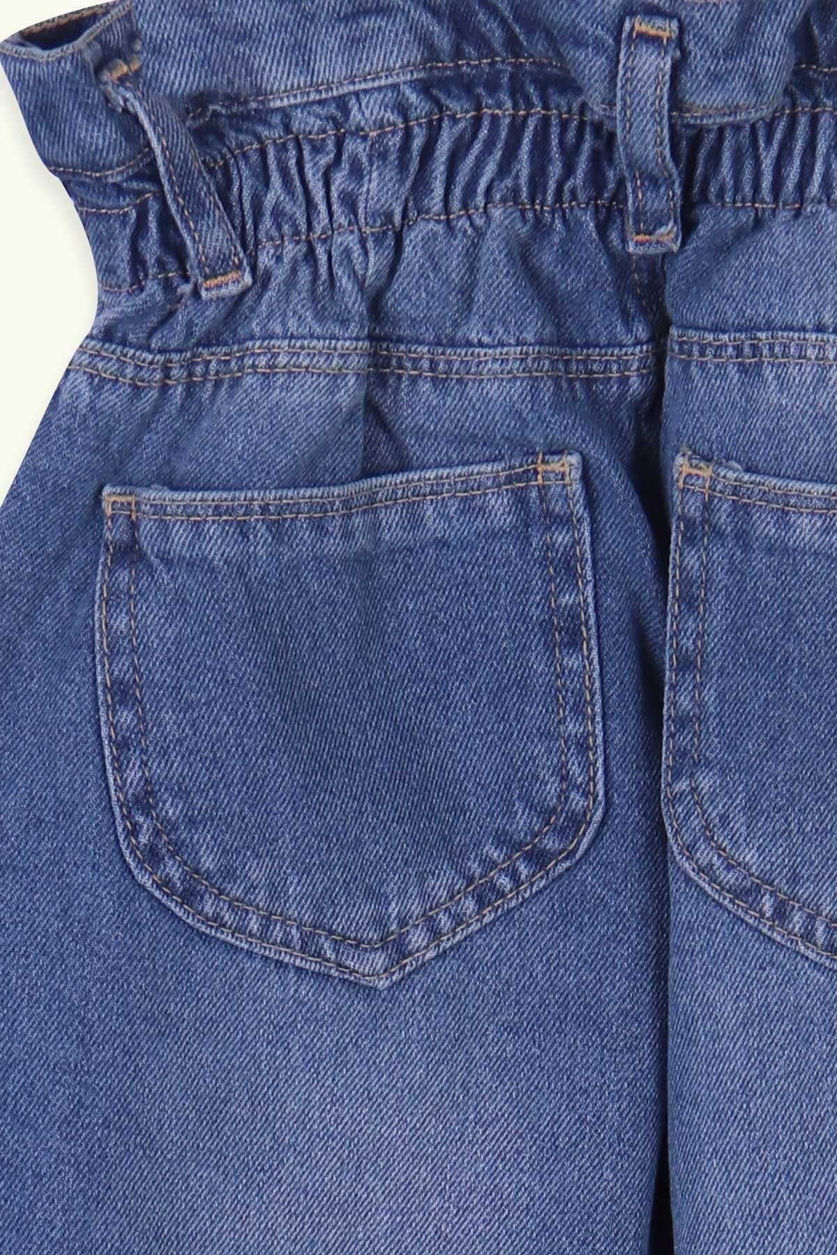 Breeze Kız Çocuk Kot Pantolon Beli Lastikli Mavi (10 Yaş-14 Yaş)