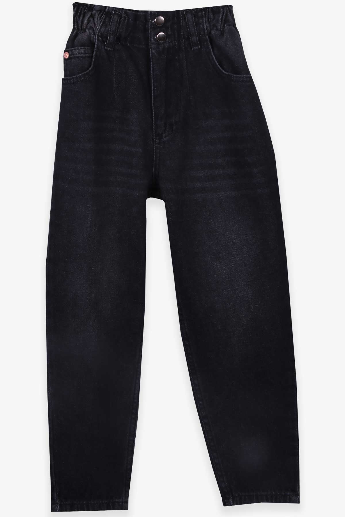 Breeze Kız Çocuk Kot Pantolon Beli Lastikli Siyah (5-9 Yaş)