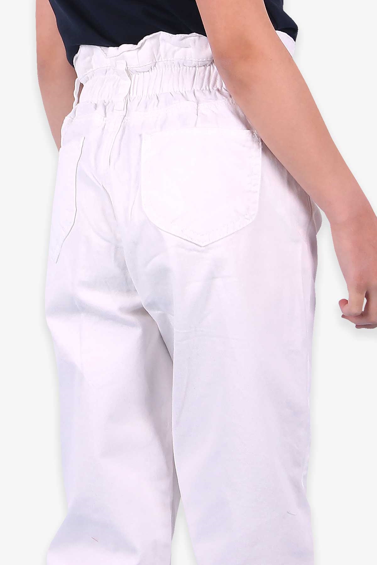 Breeze Kız Çocuk Kot Pantolon Beli Lastikli Ekru (10-12 Yaş)