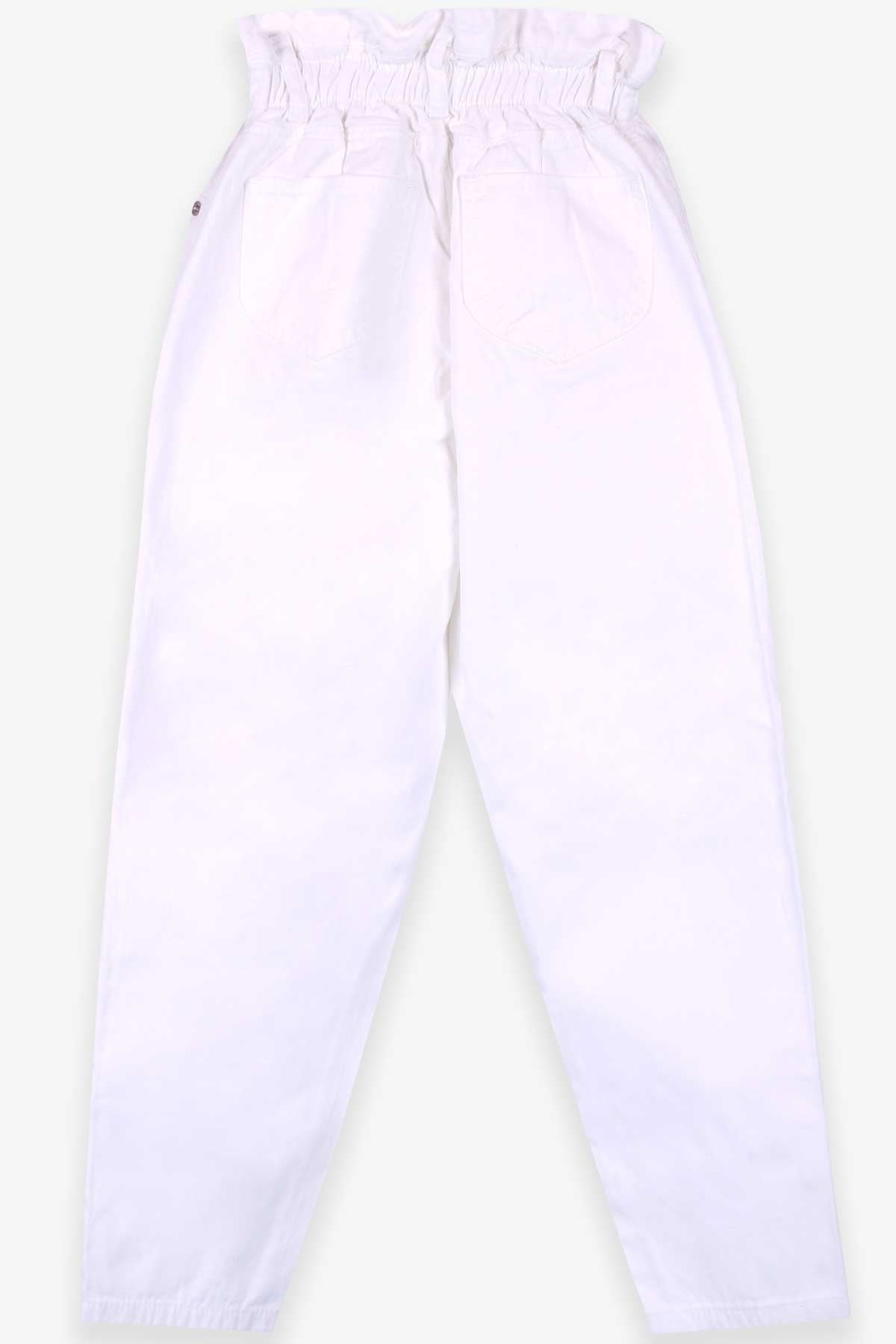 Breeze Kız Çocuk Kot Pantolon Beli Lastikli Ekru (10-12 Yaş)