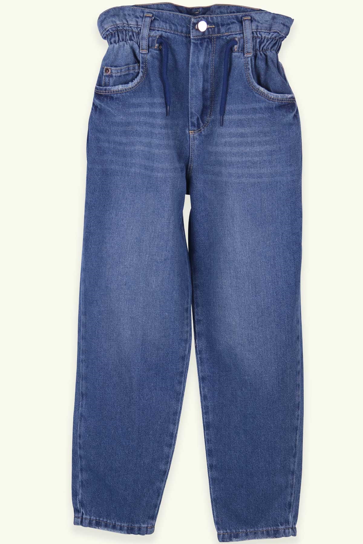 Breeze Kız Çocuk Kot Pantolon Beli Lastikli Mavi (10 Yaş-14 Yaş)