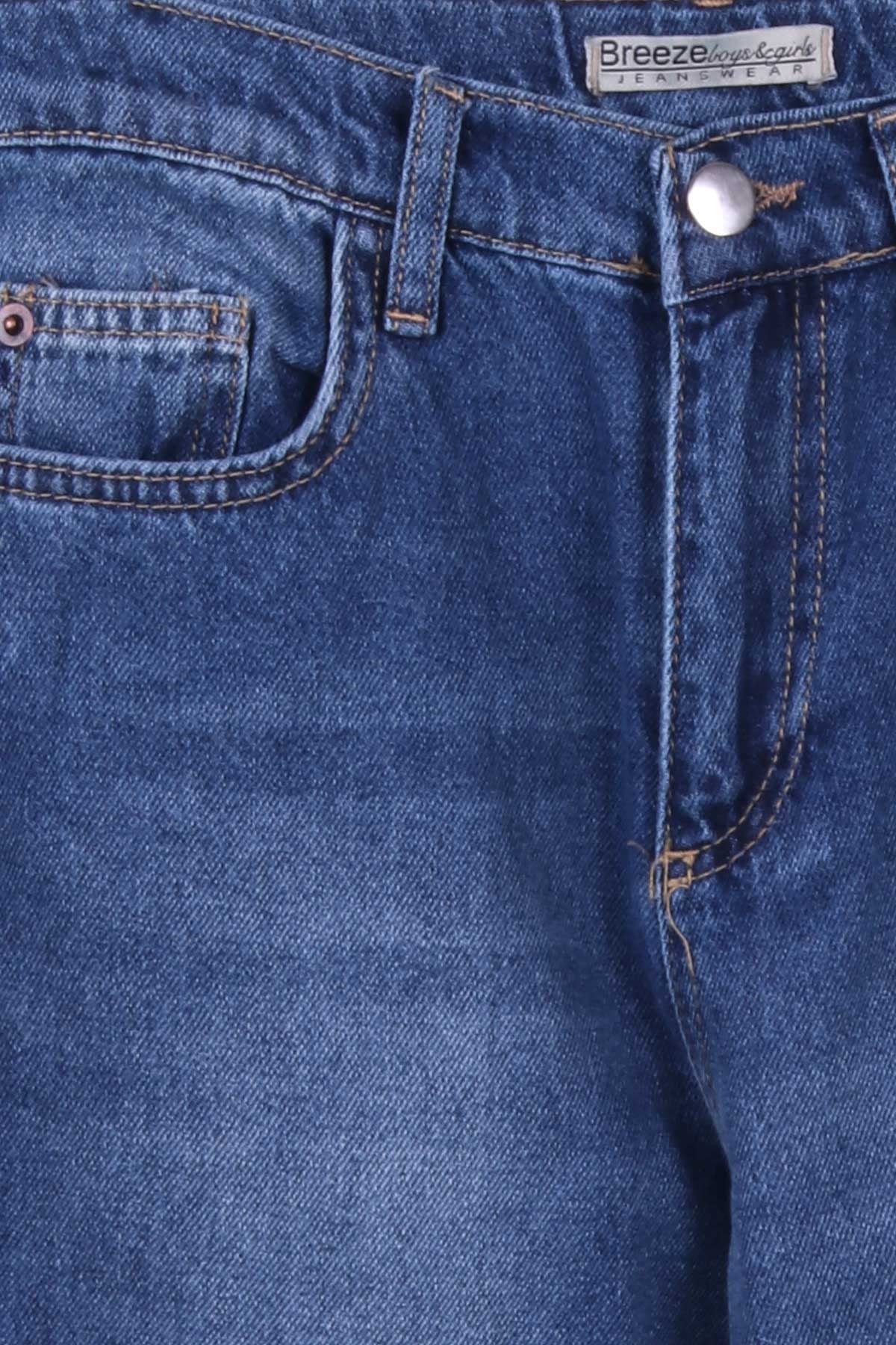 Breeze Kız Çocuk Kot Pantolon Beli Lastikli Mavi (10-14 Yaş)