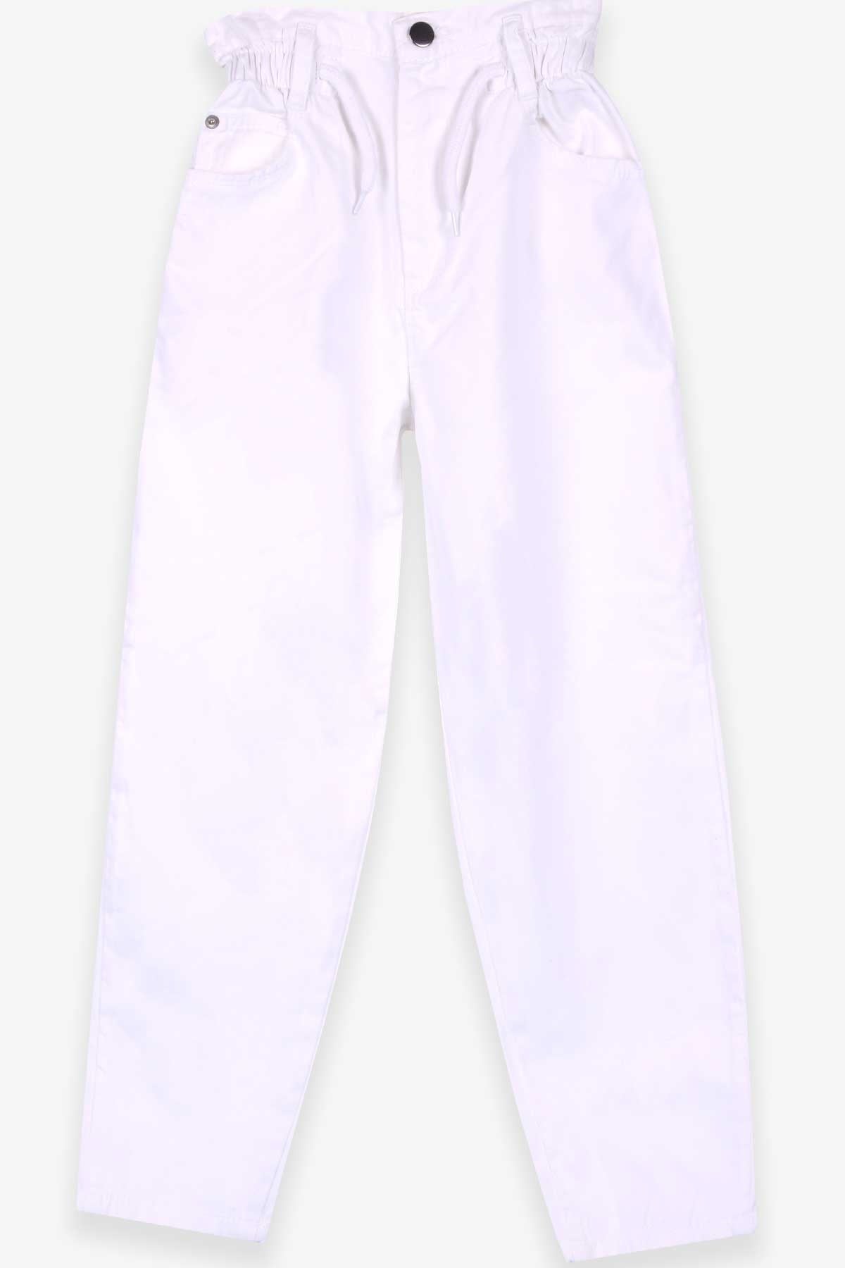 Breeze Kız Çocuk Kot Pantolon Beli Lastikli Ekru (10-12 Yaş)