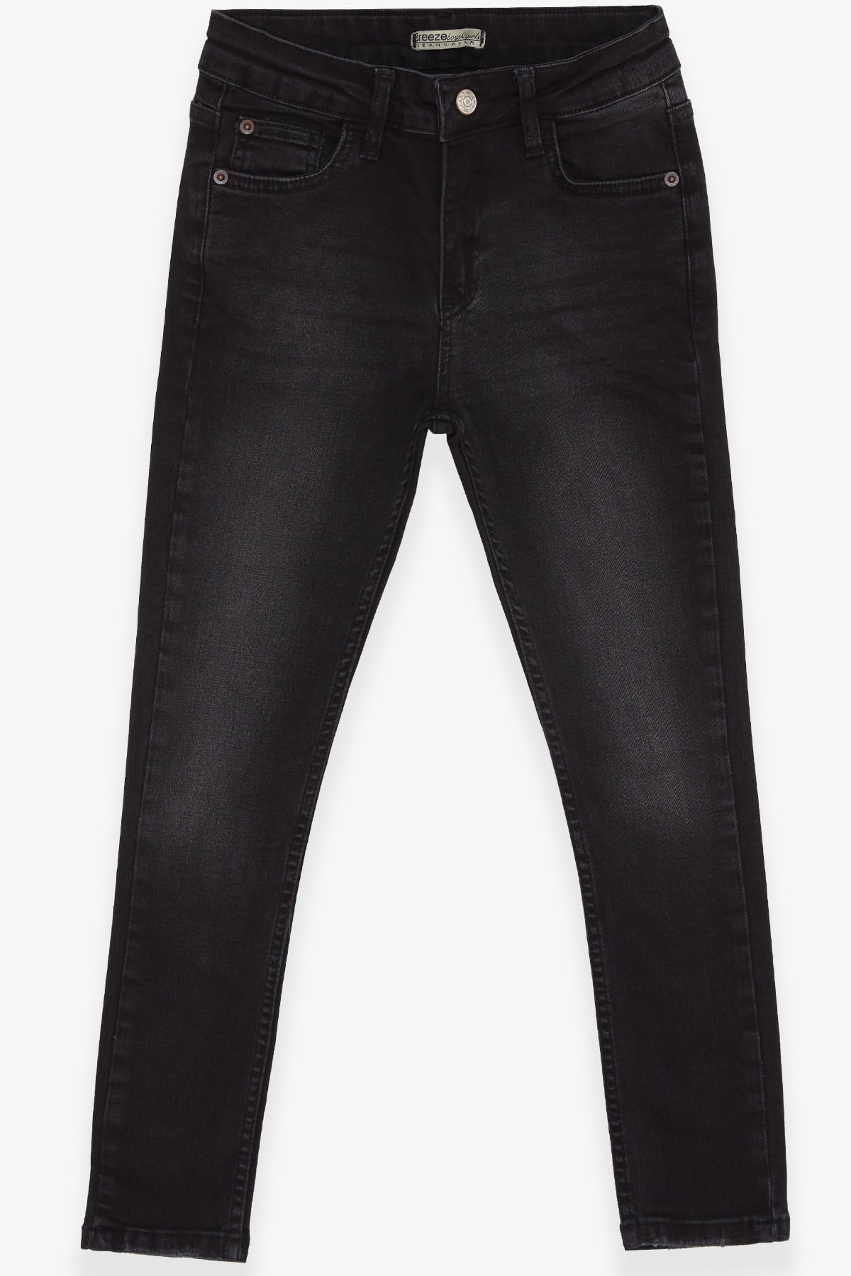 Breeze Kız Çocuk Kot Pantolon Dar Paçalı Siyah (10-14 Yaş)