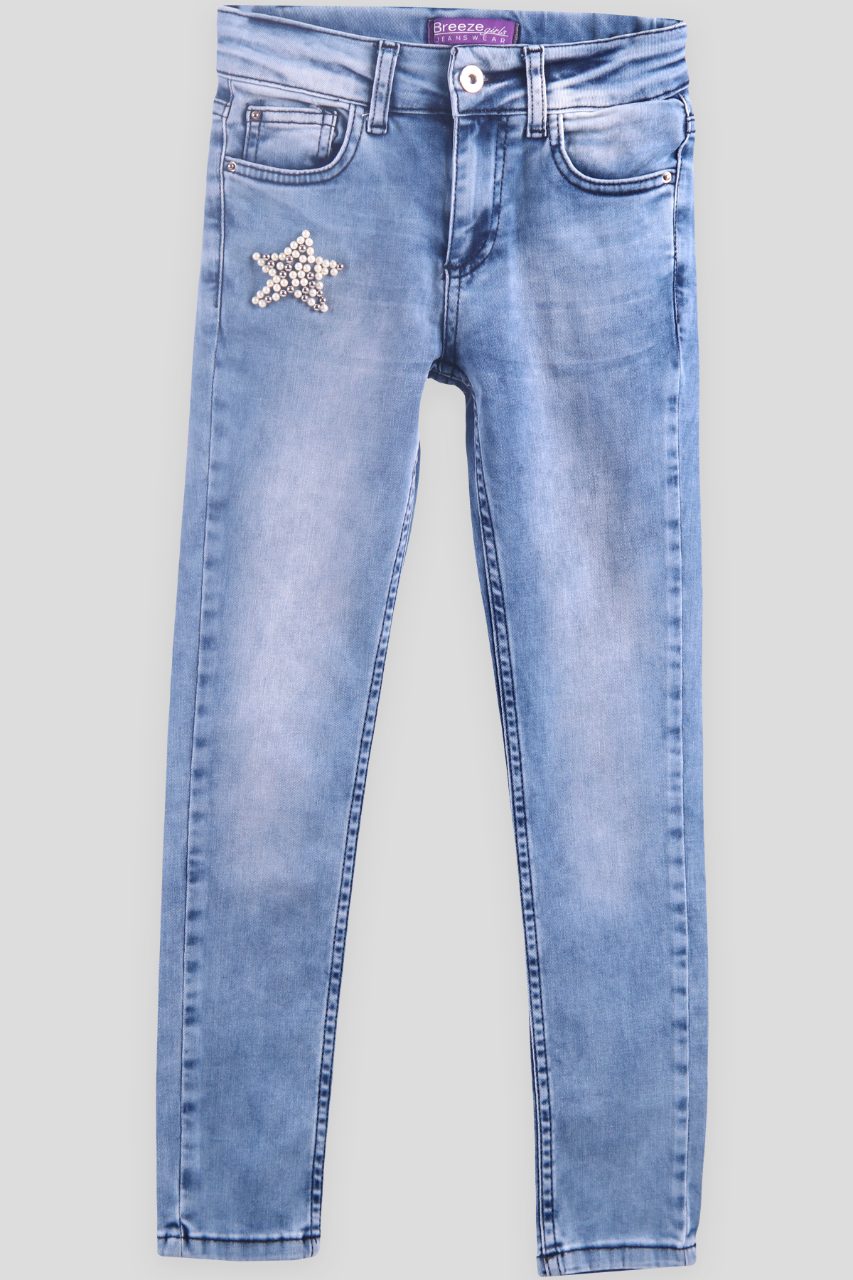 Breeze Kız Çocuk Kot Pantolon Mavi (8-14 Yaş)