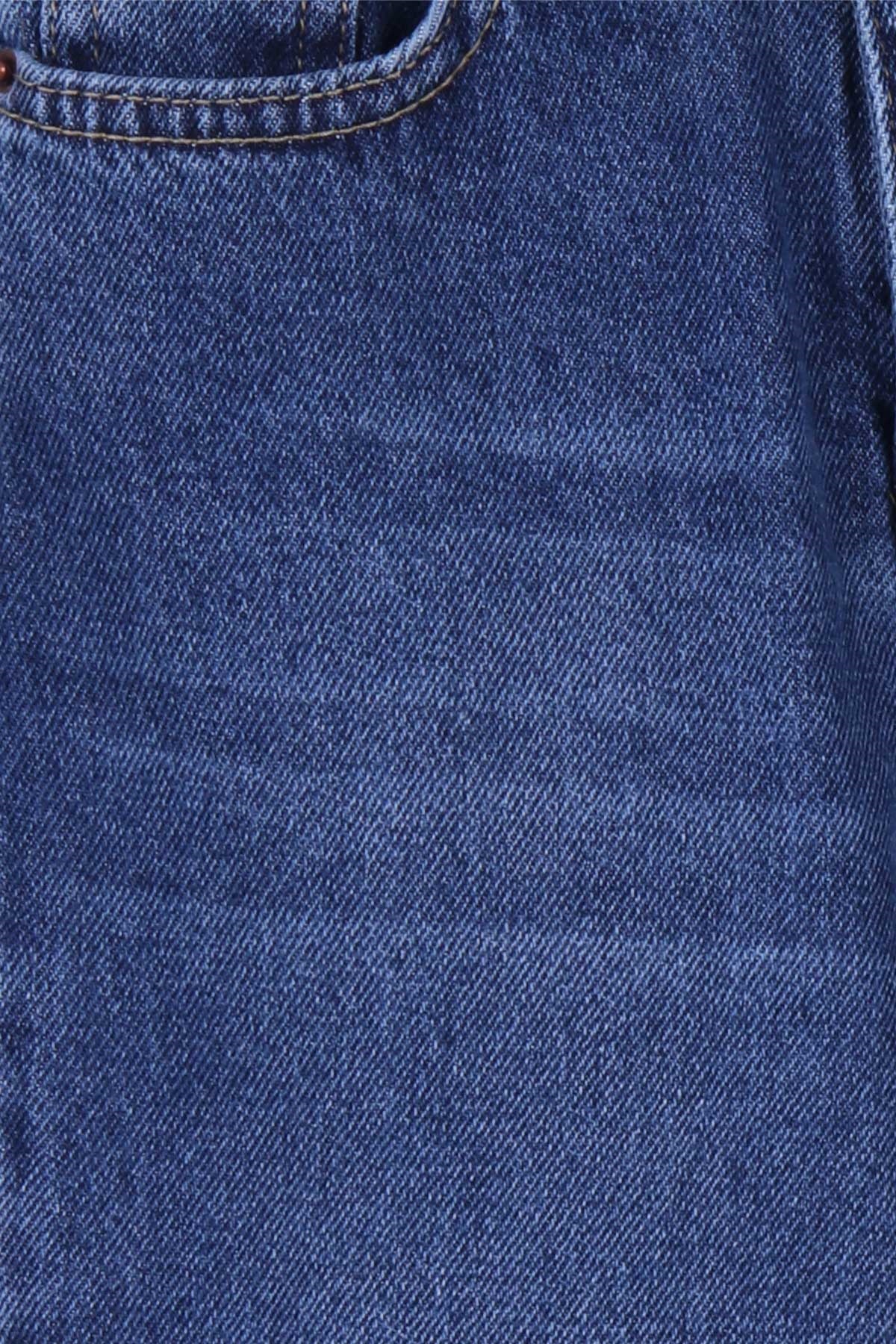 Breeze Kız Çocuk Kot Pantolon Paçası Püsküllü Mavi (5-9 Yaş)