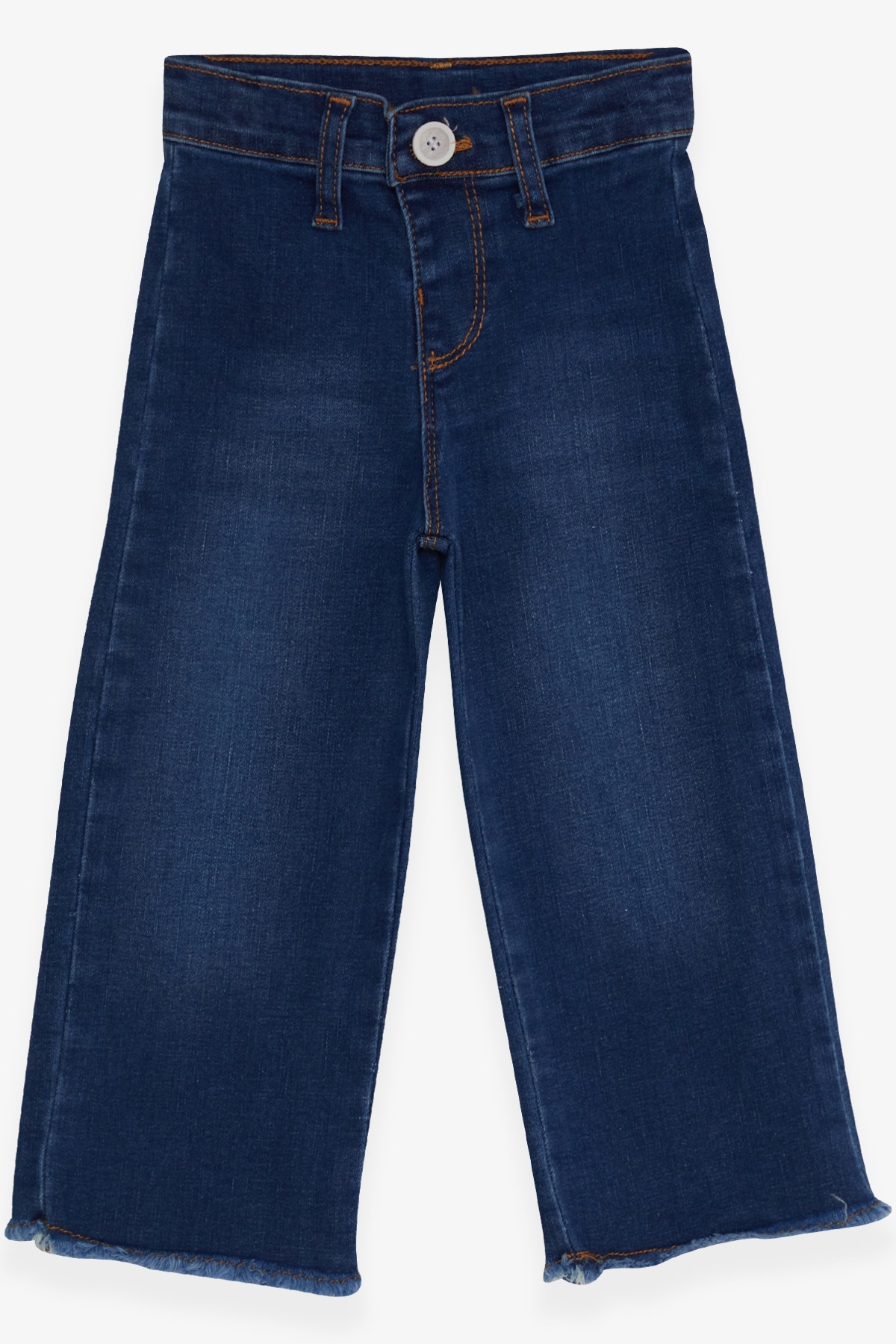 Breeze Kız Çocuk Kot Pantolon Paçası Püsküllü Koyu Mavi (1.5-5 Yaş)