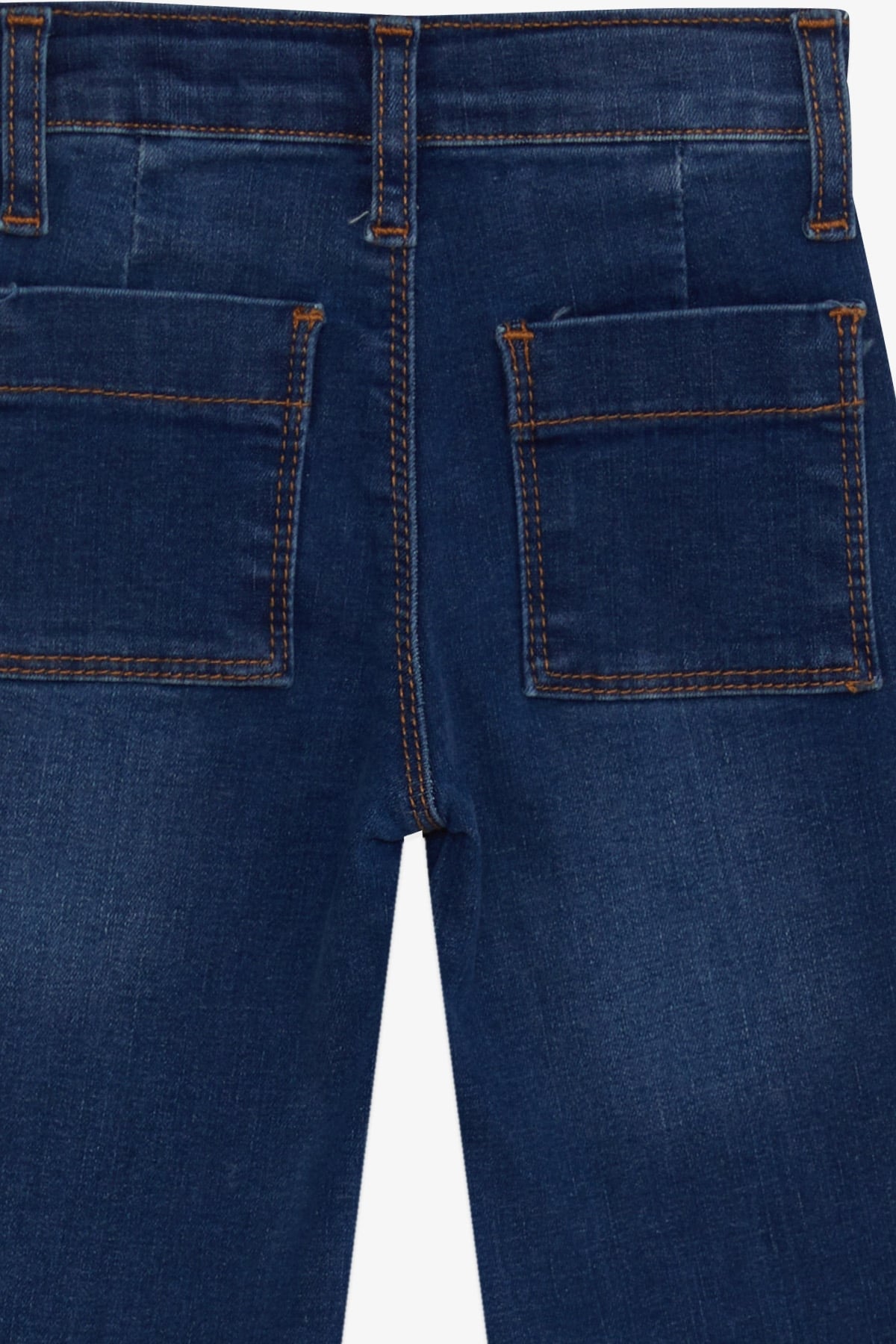 Breeze Kız Çocuk Kot Pantolon Paçası Püsküllü Koyu Mavi (1.5-5 Yaş)