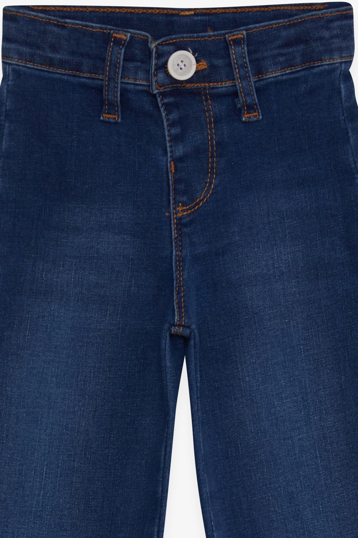 Breeze Kız Çocuk Kot Pantolon Paçası Püsküllü Koyu Mavi (1.5-5 Yaş)