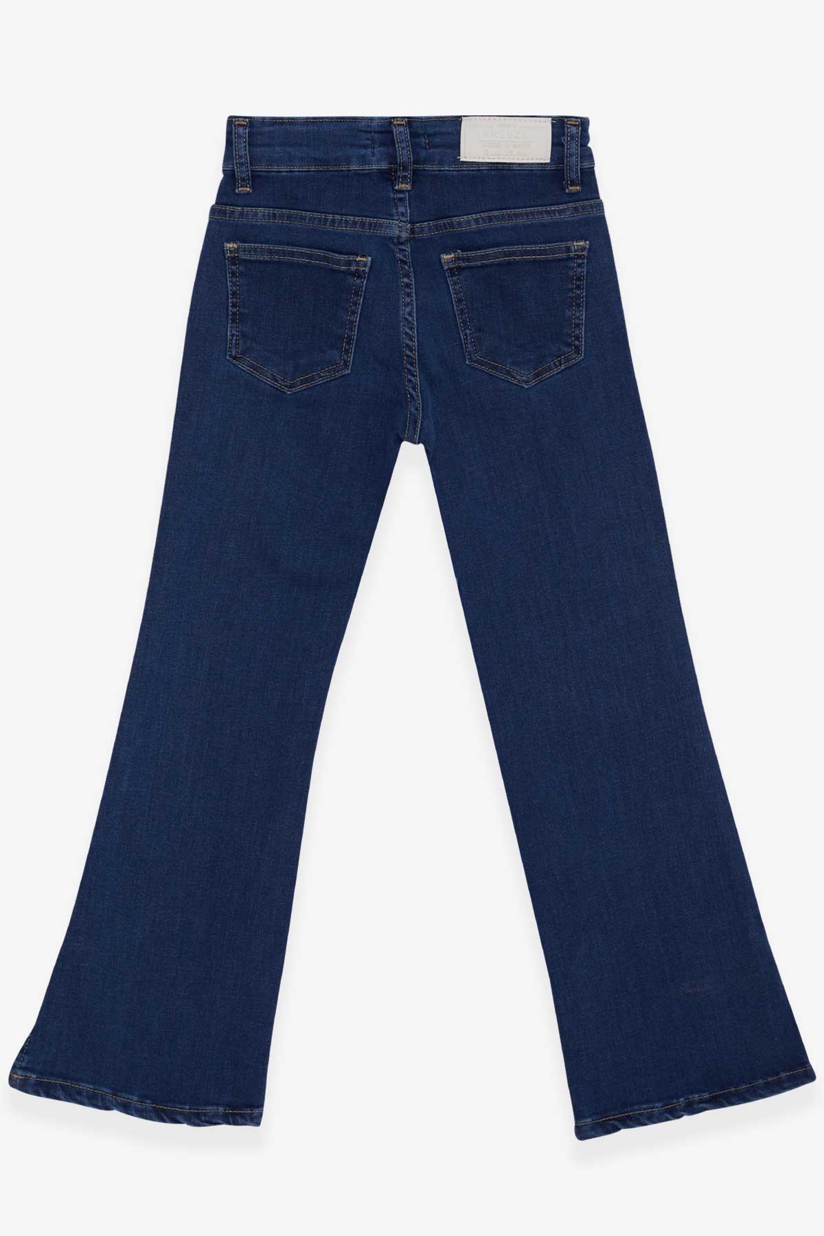 Breeze Kız Çocuk Kot Pantolon Paçası Yırtmaçlı Mavi (8 Yaş)