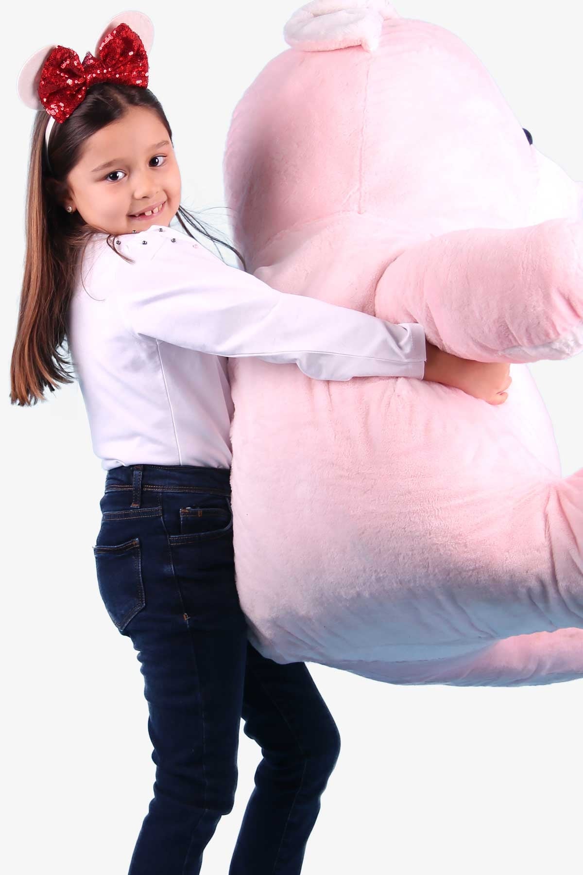 Breeze Kız Çocuk Kot Pantolon Taşlanmış Koyu Mavi (6-12 Yaş)