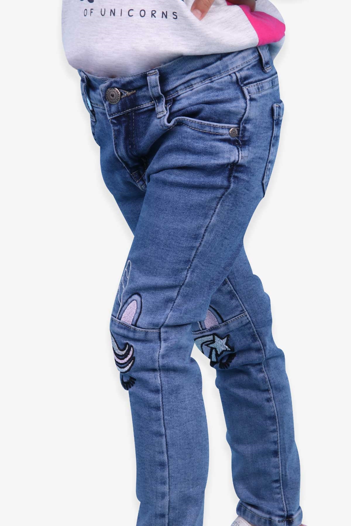 Breeze Kız Çocuk Kot Pantolon Unicorn Mavi (2-6 Yaş)