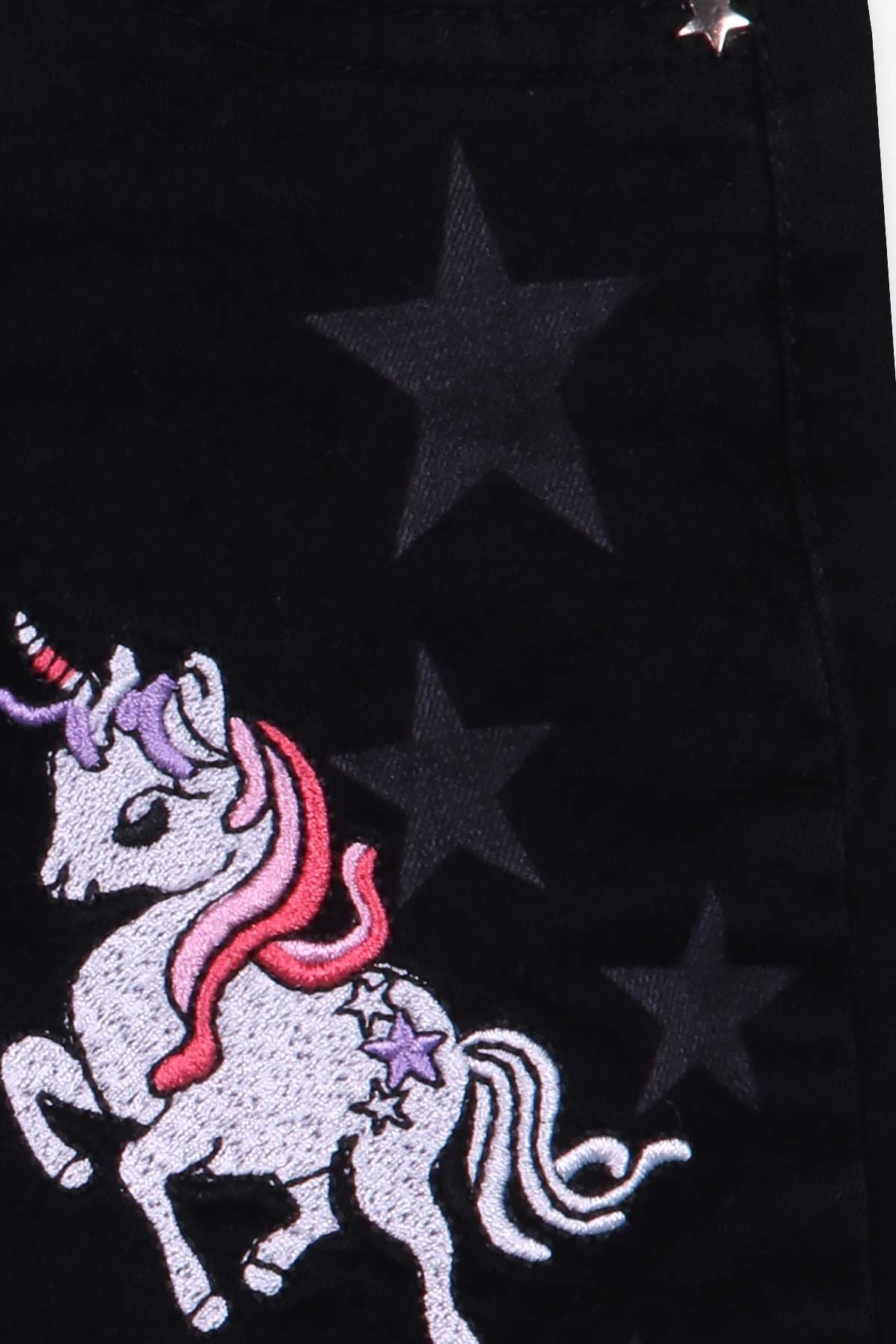 Breeze Kız Çocuk Kot Pantolon Unicorn Siyah (2-6 Yaş)