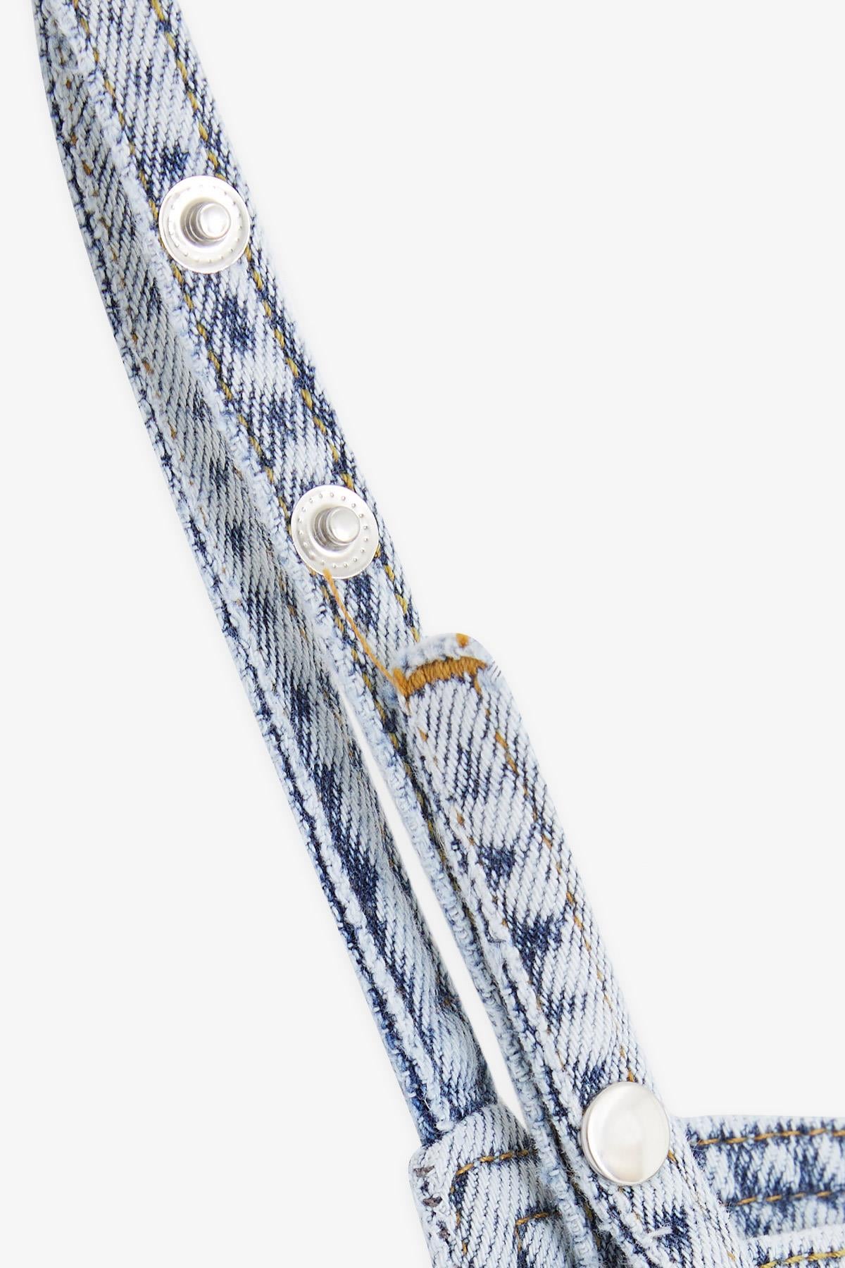 Breeze Kız Çocuk Kot Salopet Geniş Paça Çıtçıtlı Açık Mavi (8-14 Yaş)