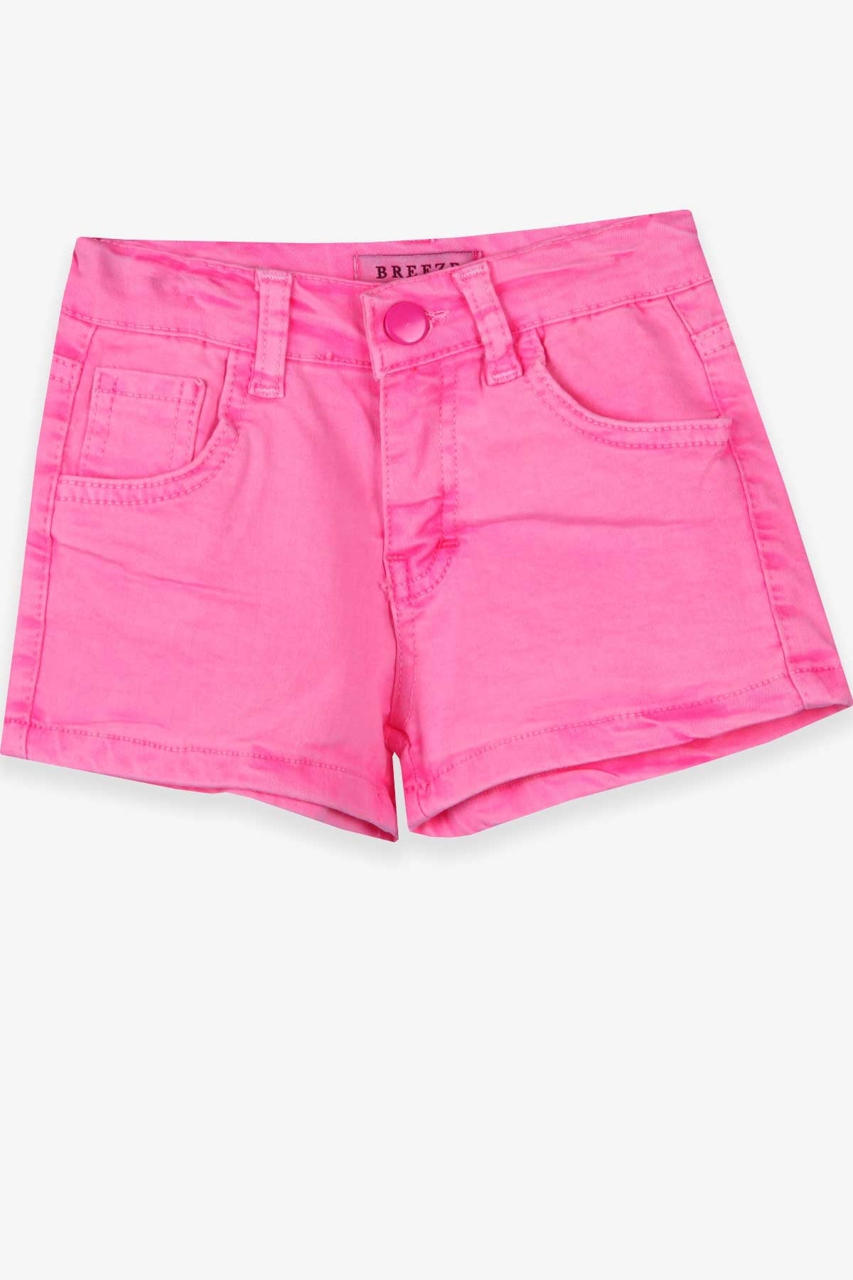 Breeze Kız Çocuk Kot Şort Basic Neon Pembe (8-14 Yaş)